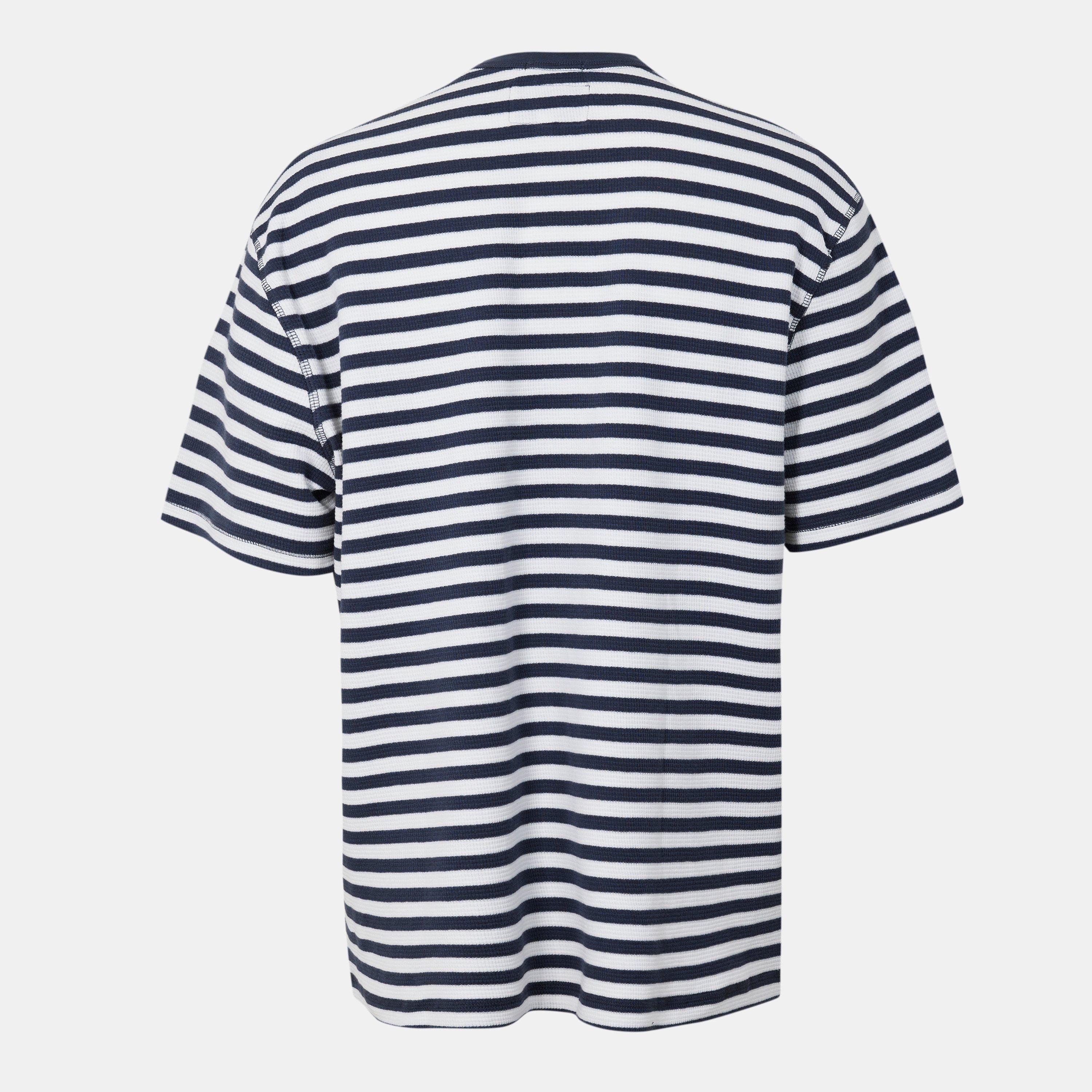 Crème/Nachtblauw - Jack Wills - JW Waffle Stripe Regular Fit T-Shirt - 2