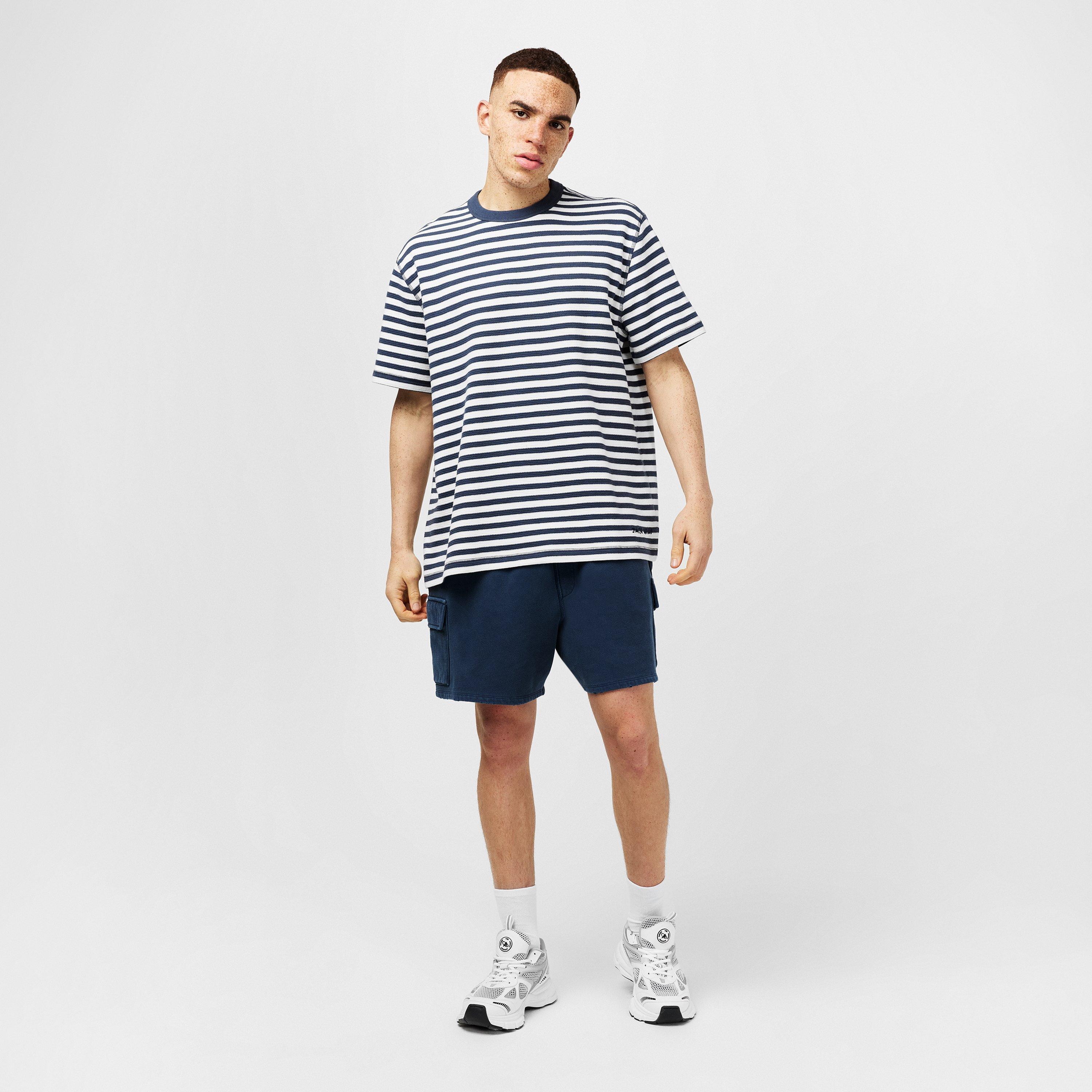 Crème/Nachtblauw - Jack Wills - JW Waffle Stripe Regular Fit T-Shirt - 4