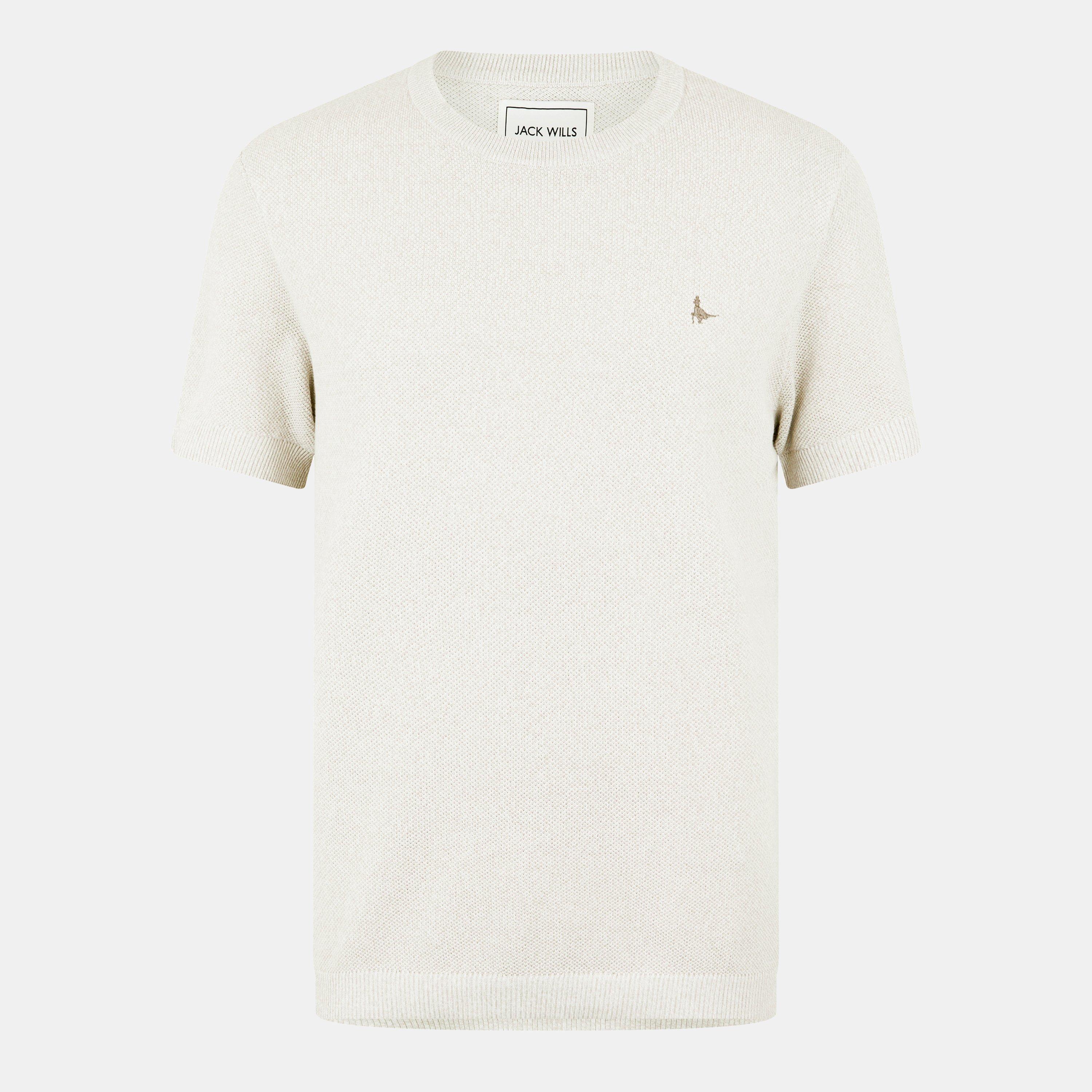 Bone - Jack Wills - Men's Regular Fit Knitted T-Shirt - 1