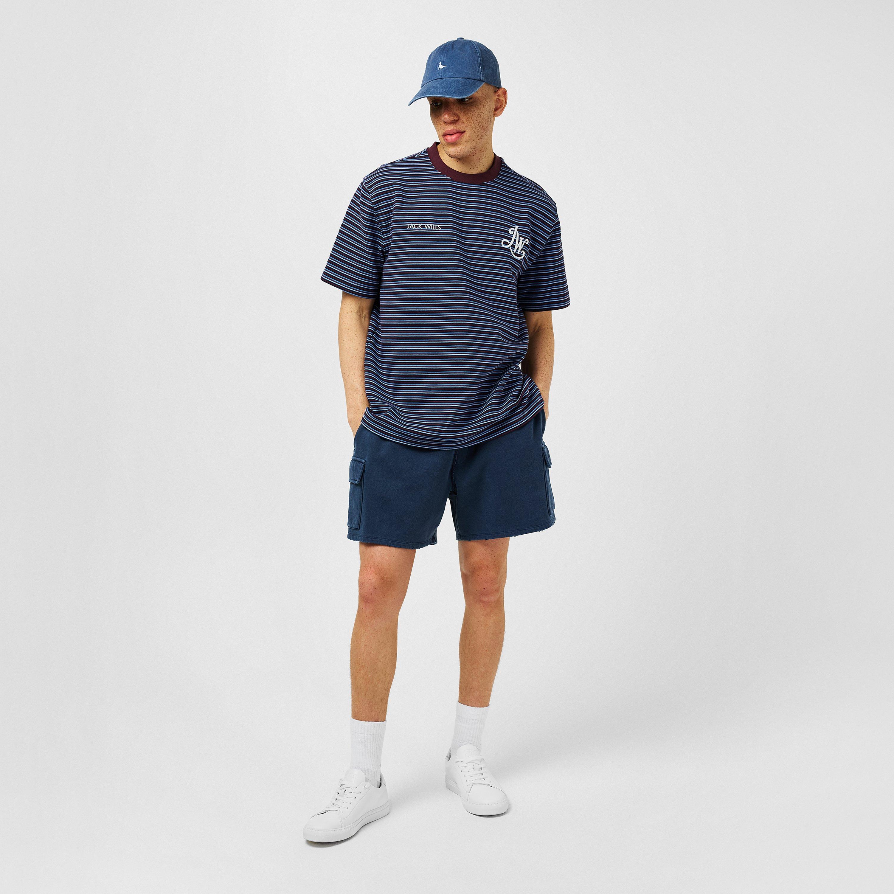 Moltn Chocolate - Jack Wills - JW Ottoman Stripe Regular Fit T-Shirt - 4