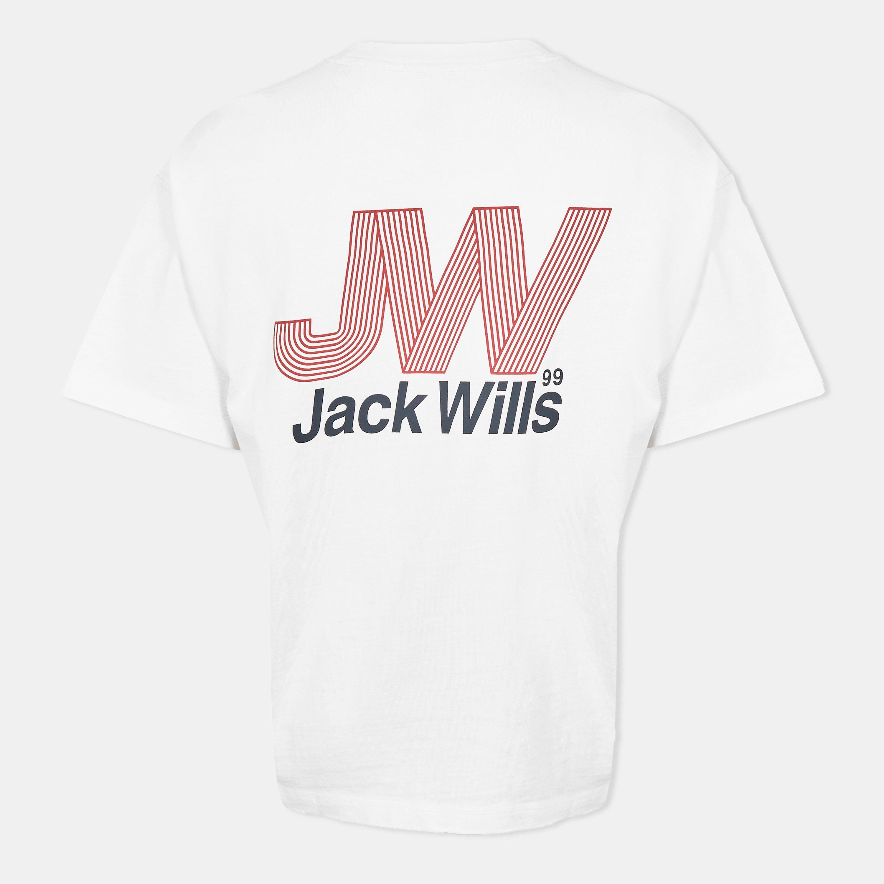 White - Jack Wills - Men's JW Sporty Initial Regular Fit T-Shirt - 2