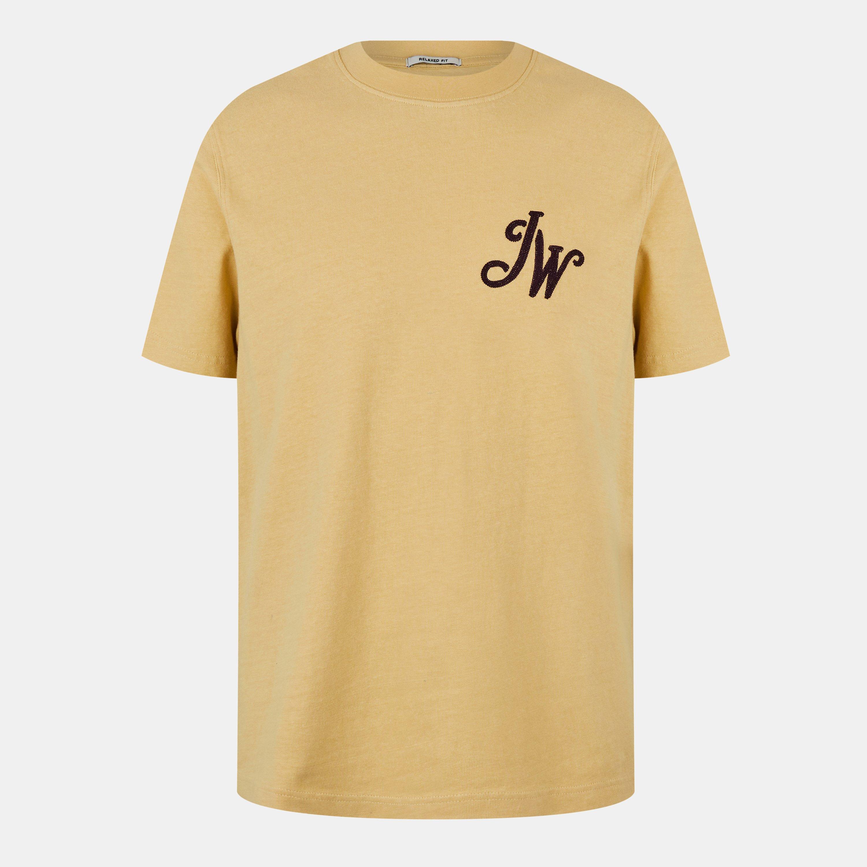 Jack Wills Men's Jw Script Initial Regular Fit T-Shirt - Muted Yellow - XL
