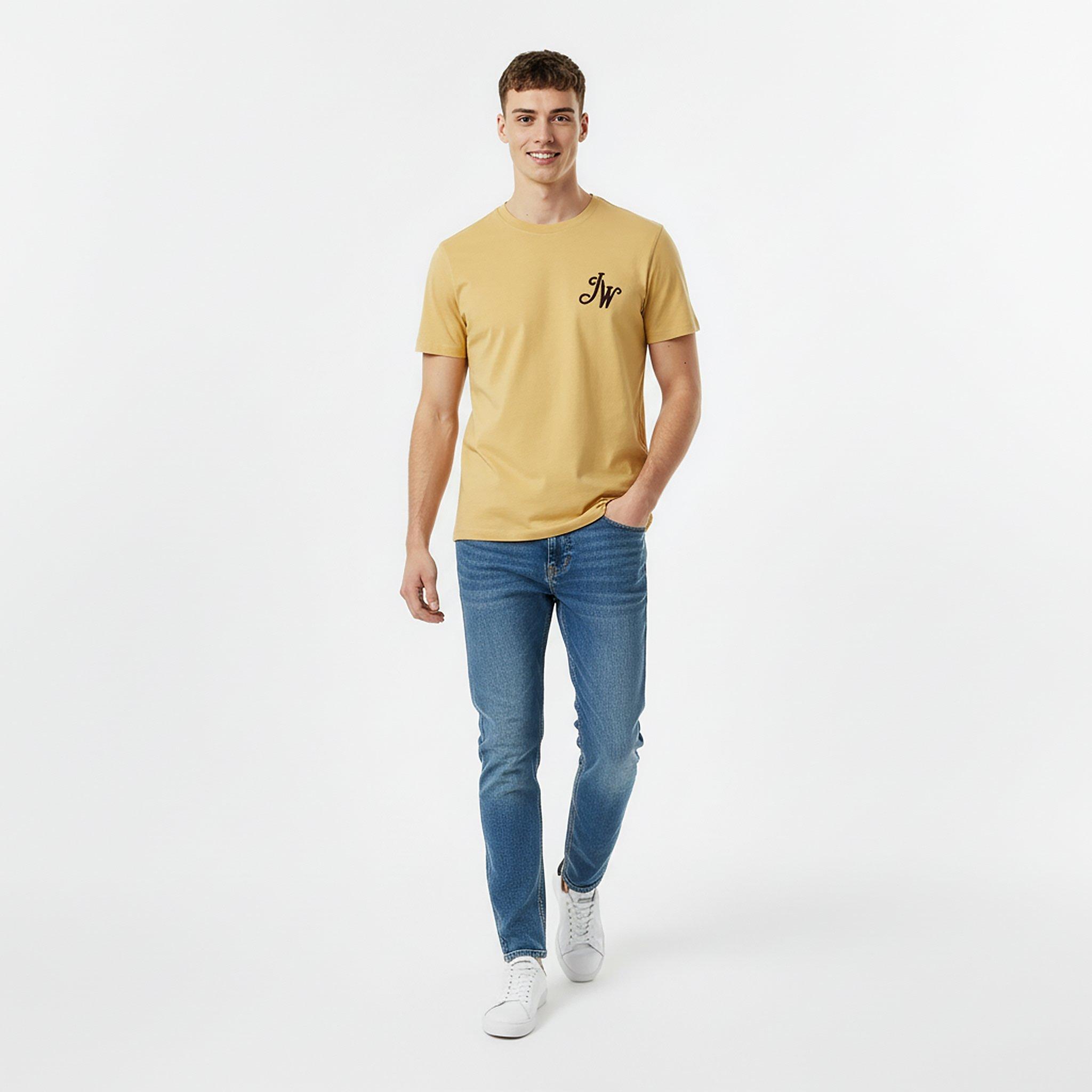 Gedämpftes Gelb - Jack Wills - JW Script Initial Regular Fit T-Shirt - 5