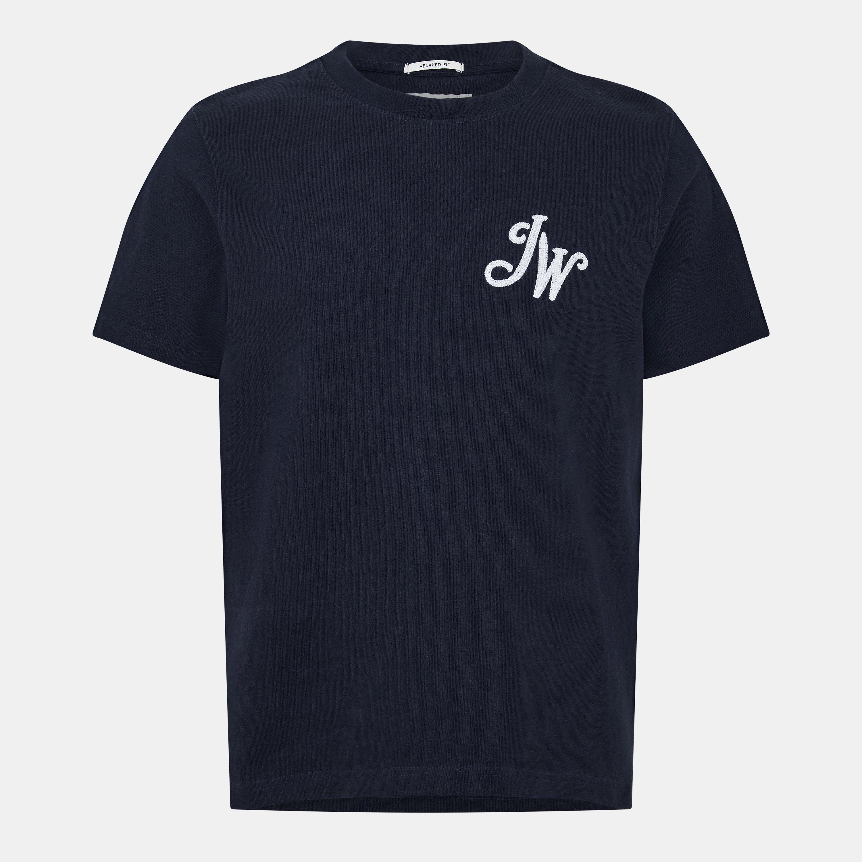 Jack Wills Men's Jw Script Initial Regular Fit T-Shirt - Navy - XL
