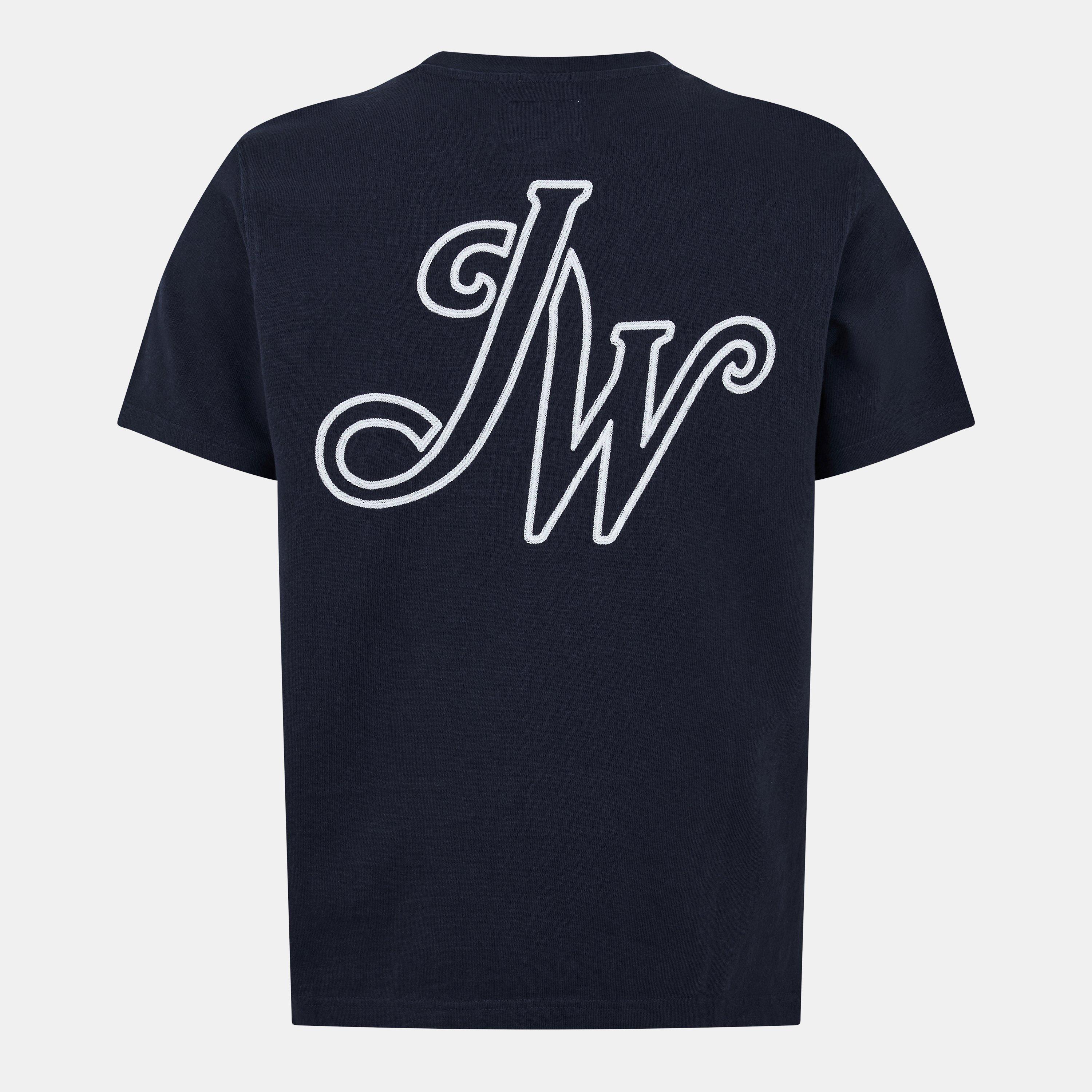 Navy - Jack Wills - Men's JW Script Initial Regular Fit T-Shirt - 2