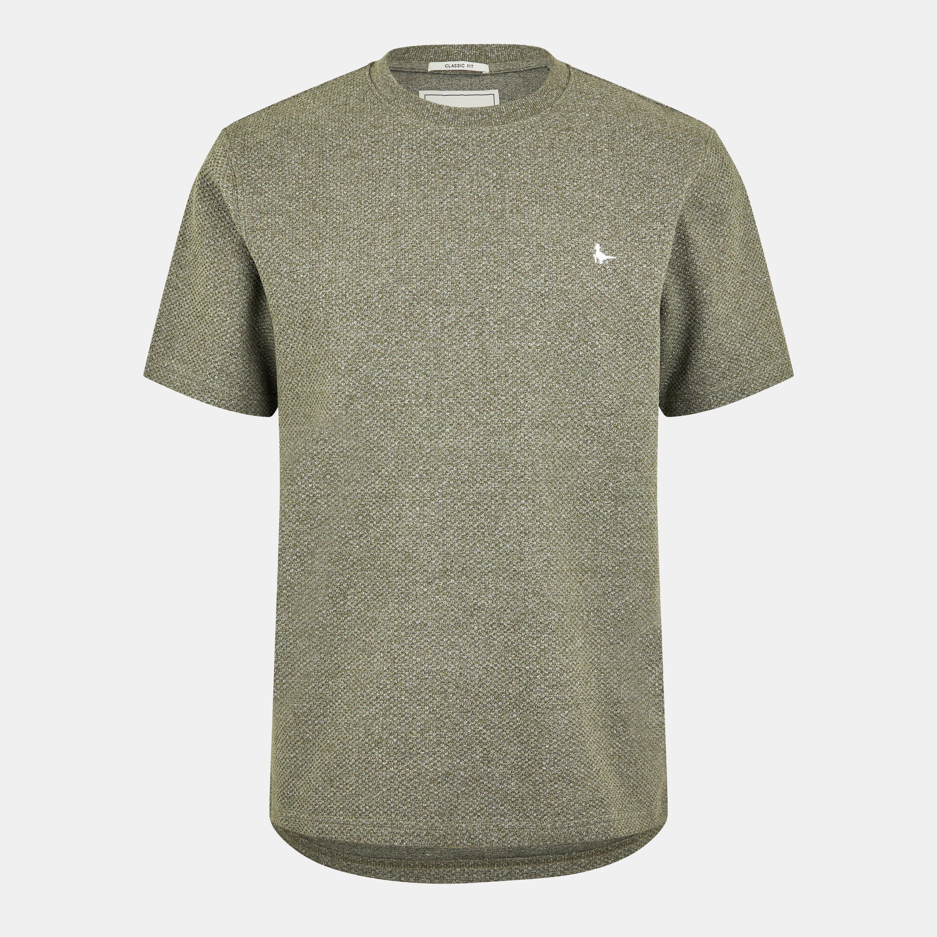 Smokey Olive - Jack Wills - Men's JW Bubble Texture Regular Fit T-Shirt - 1