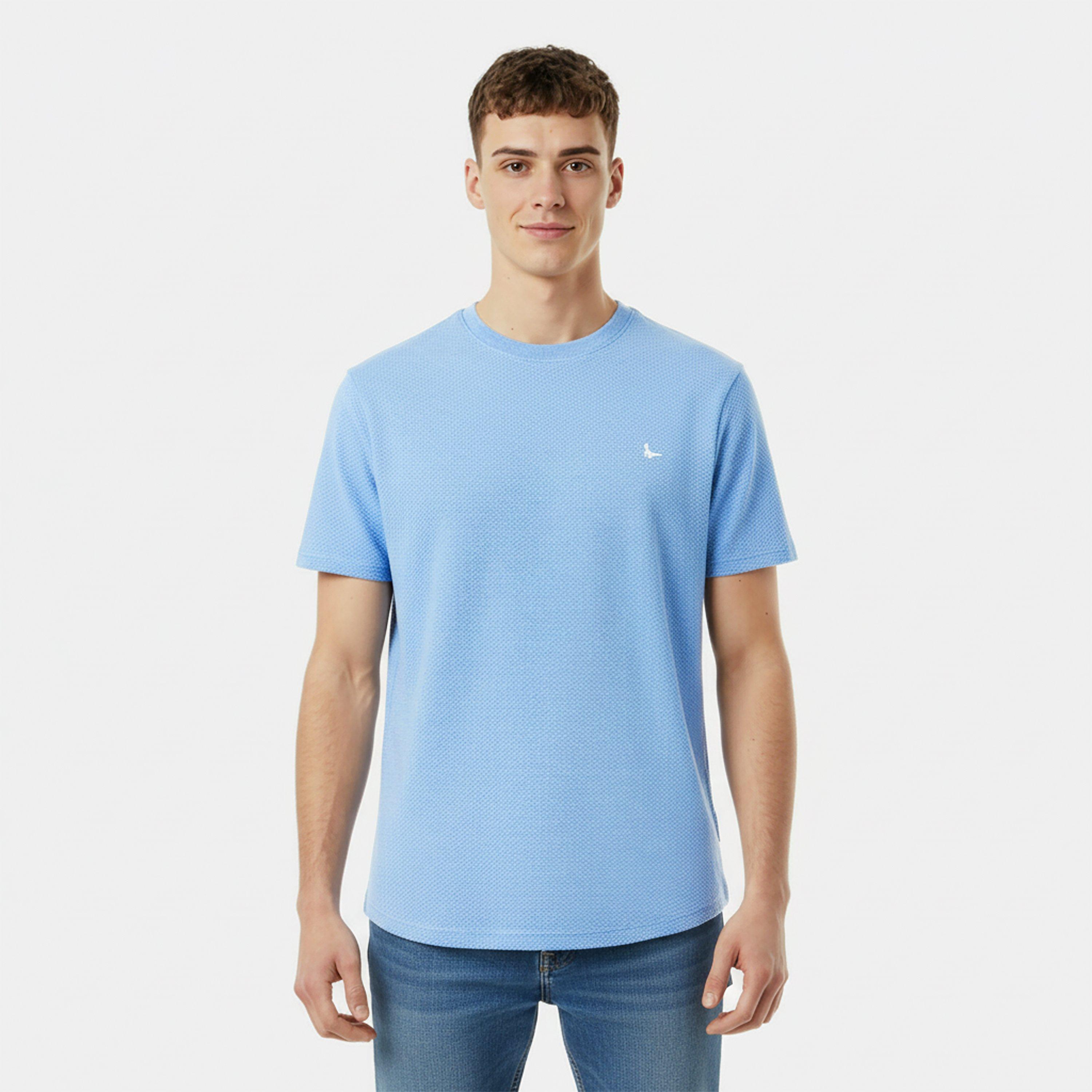 Ciel - Jack Wills - Men's JW Bubble Texture Regular Fit T-Shirt - 3