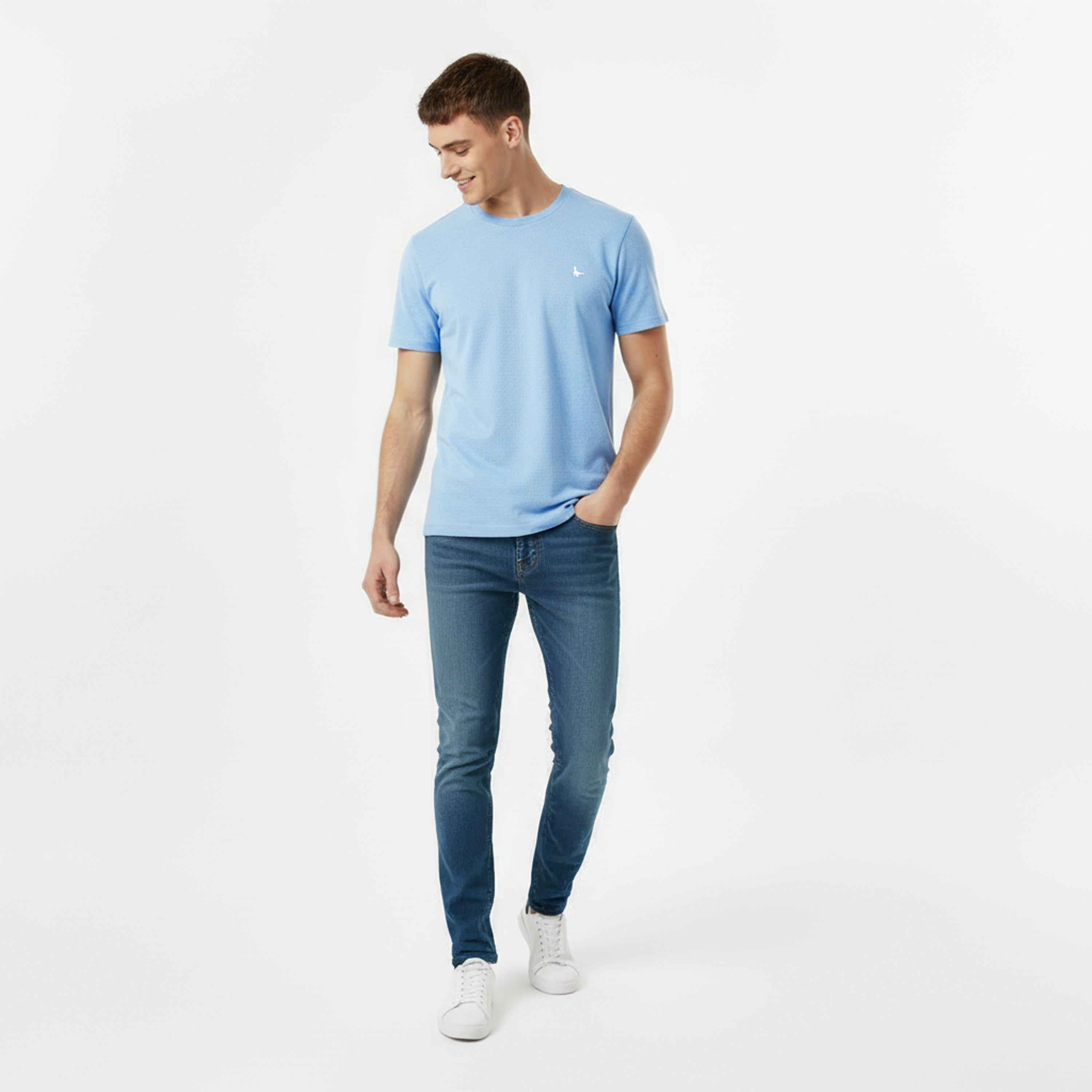 Ciel - Jack Wills - Men's JW Bubble Texture Regular Fit T-Shirt - 5