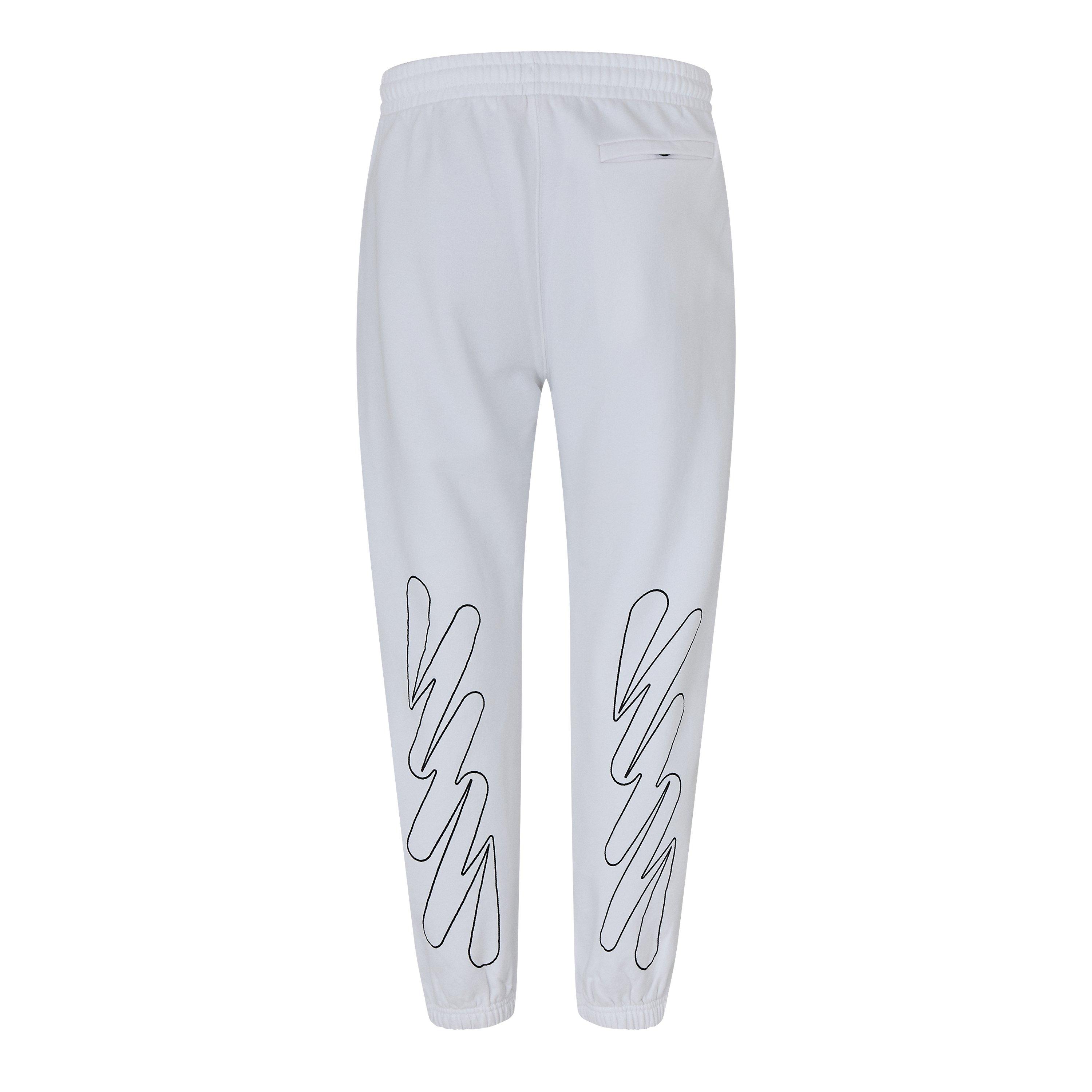 White - Off White - Men's Wave Swap Logo Print Jogging Bottoms - 2