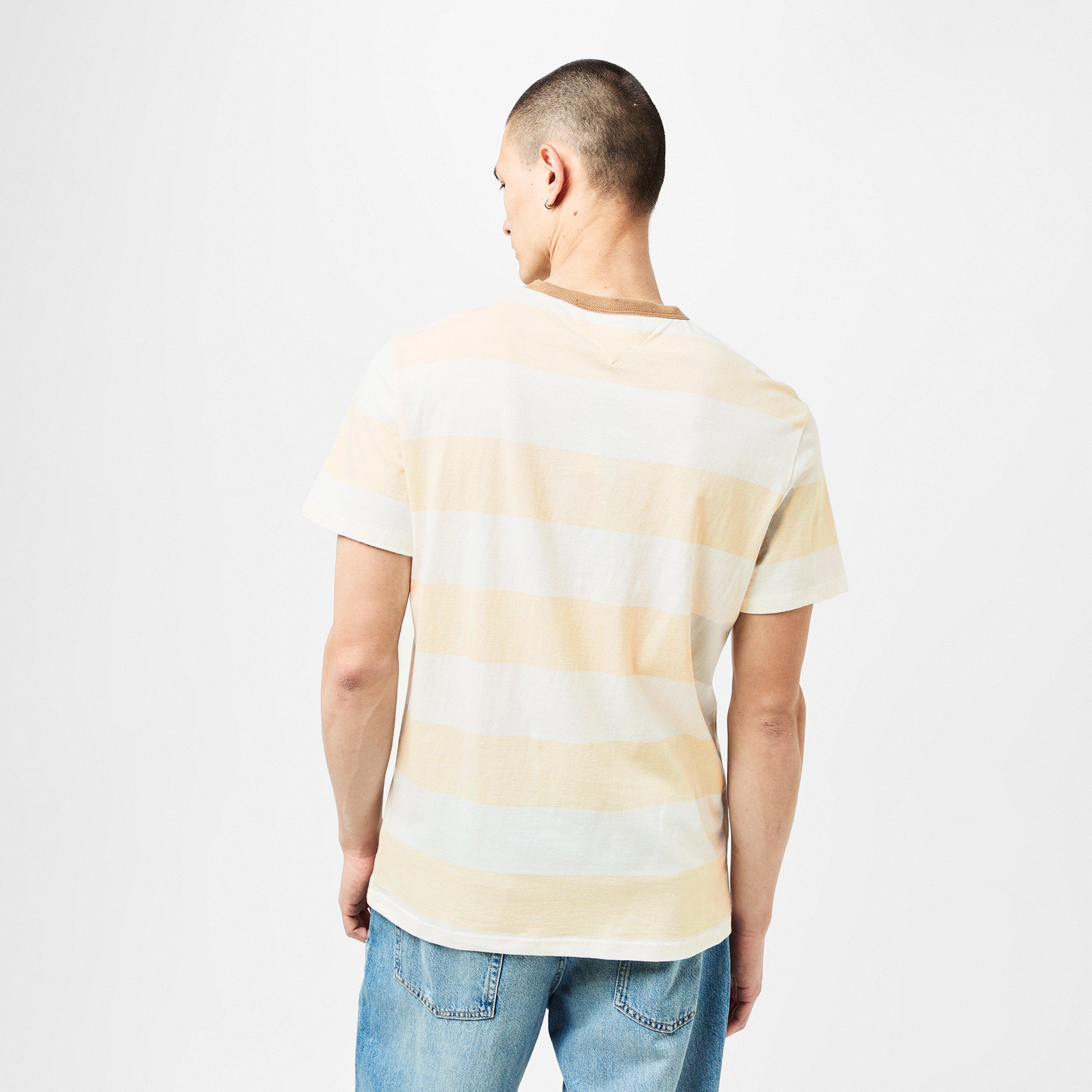 Newsprint - Tommy Jeans - Men's Bold Stripe Regular Fit T-Shirt - 4