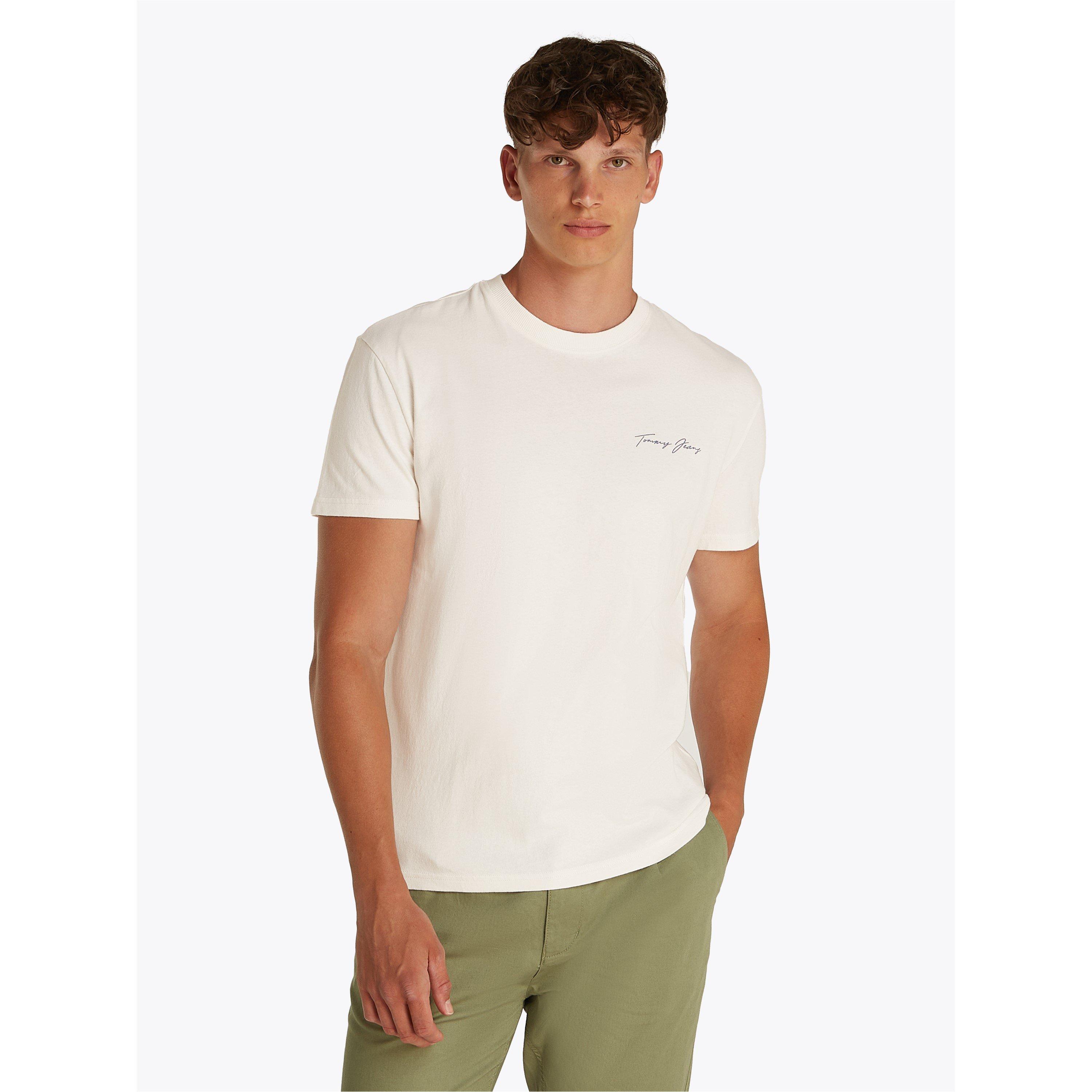 Tommy Jeans Men's Tjm Signature Sailing Short Sleeve T-Shirt - Ancient White - 2XL