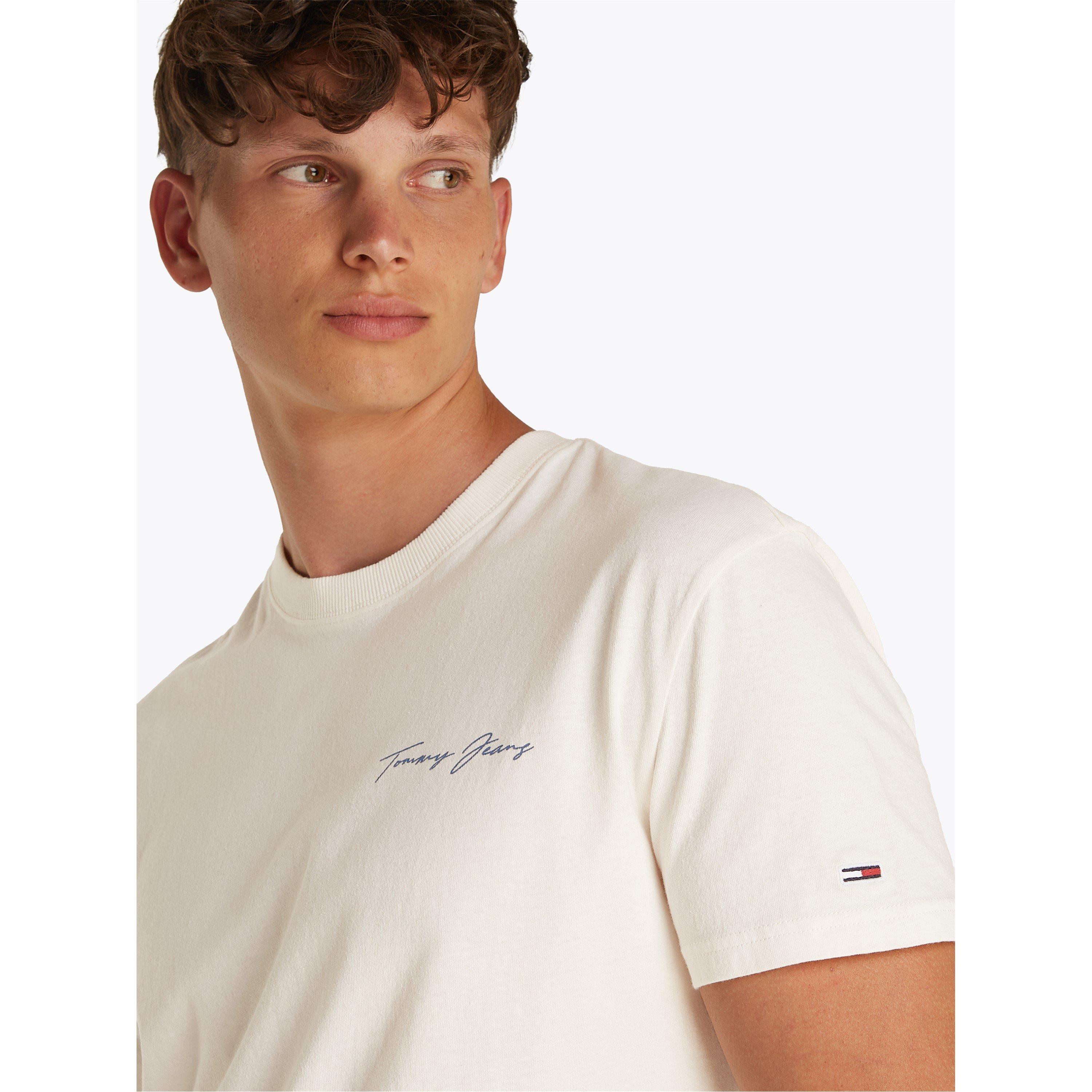 Bianco antico - Tommy Jeans - Men's TJM Signature Sailing Short-Sleeve T-Shirt - 2