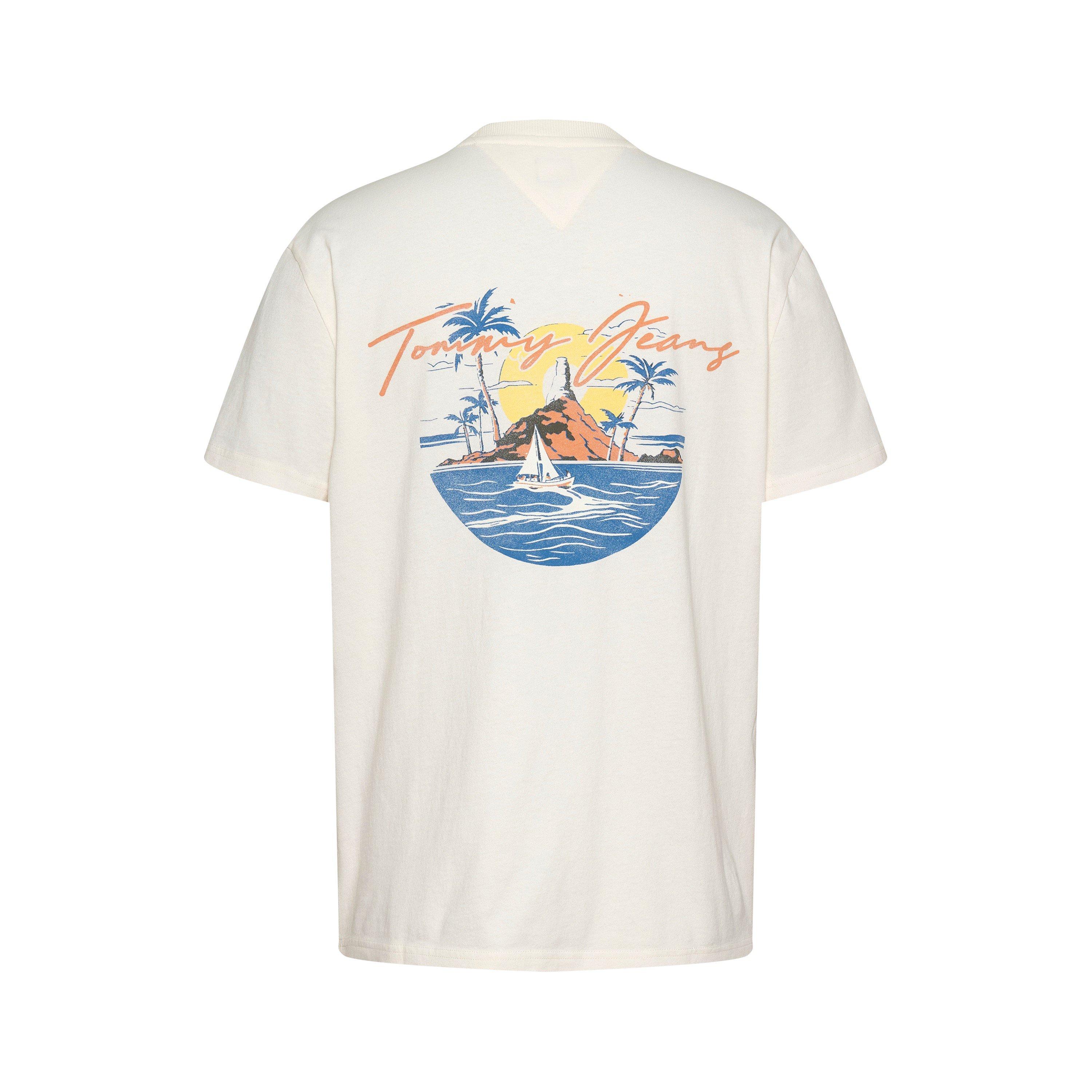 Bianco antico - Tommy Jeans - Men's TJM Signature Sailing Short-Sleeve T-Shirt - 6