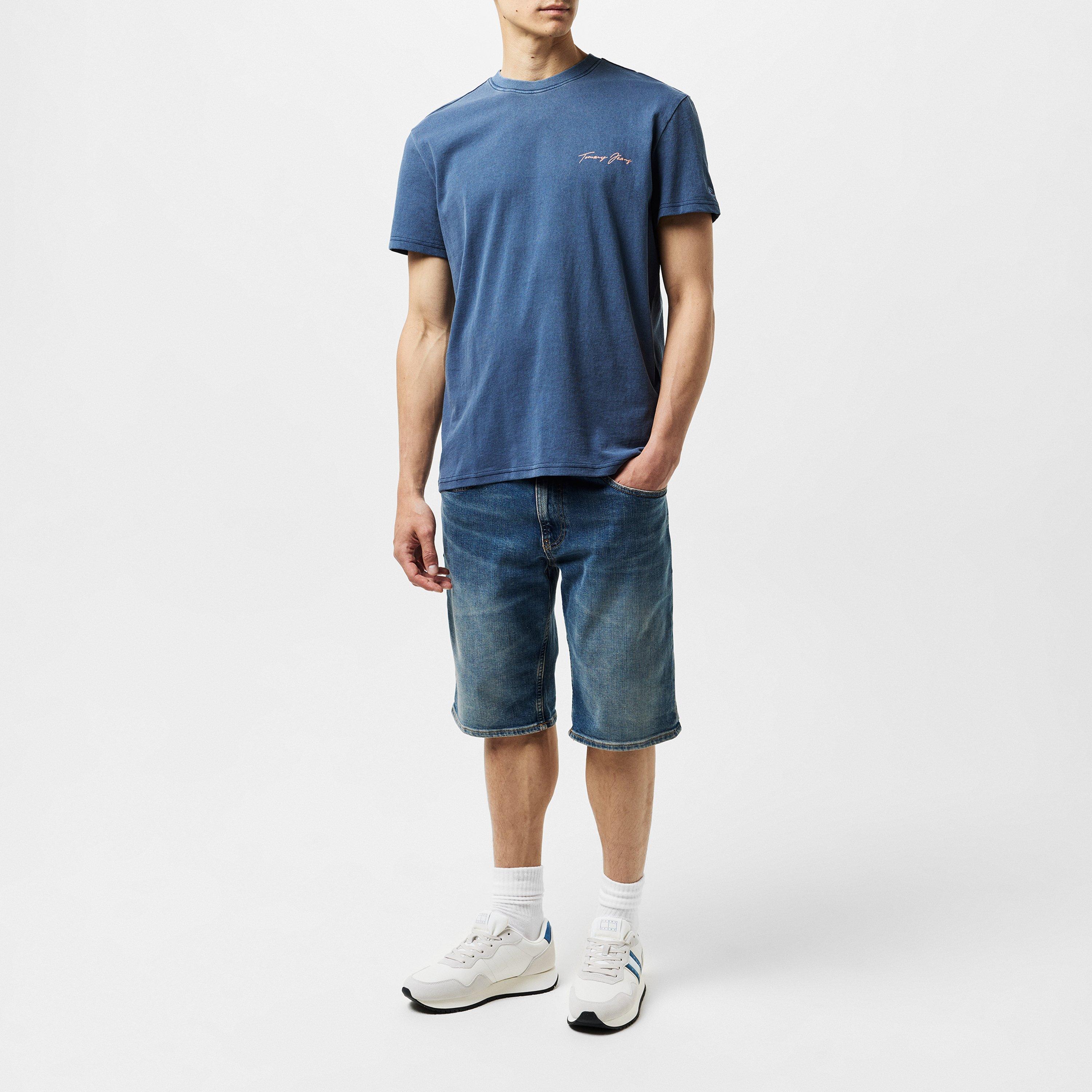 Dark Night Navy - Tommy Jeans - Men's TJM Signature Sailing Short Sleeve T-Shirt - 6