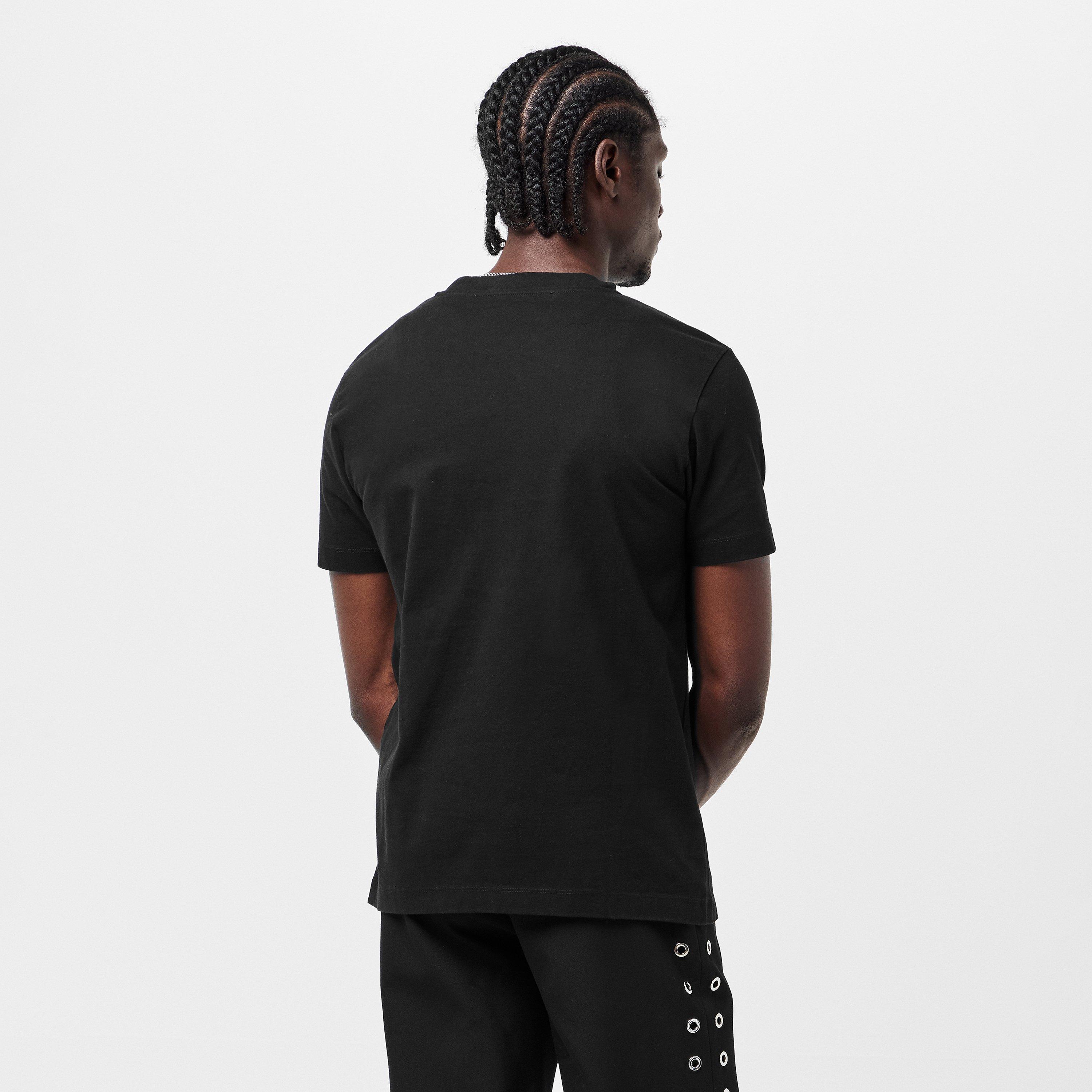 Black/White - Off White - Men's FAS Short-Sleeve T-Shirt, Helvetica Logo - 4