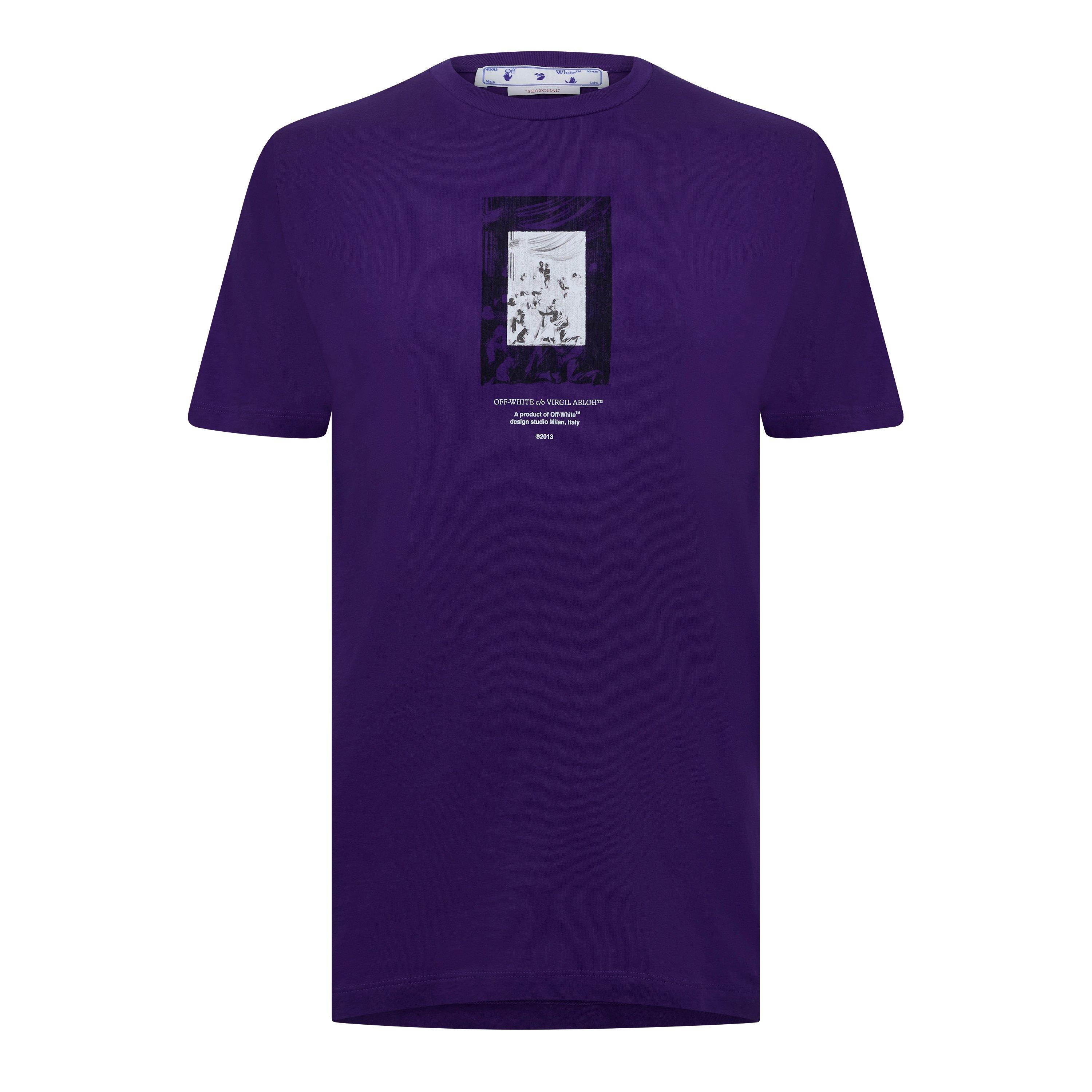 Purple - Off White - Men's Mirror T-Shirt - 1