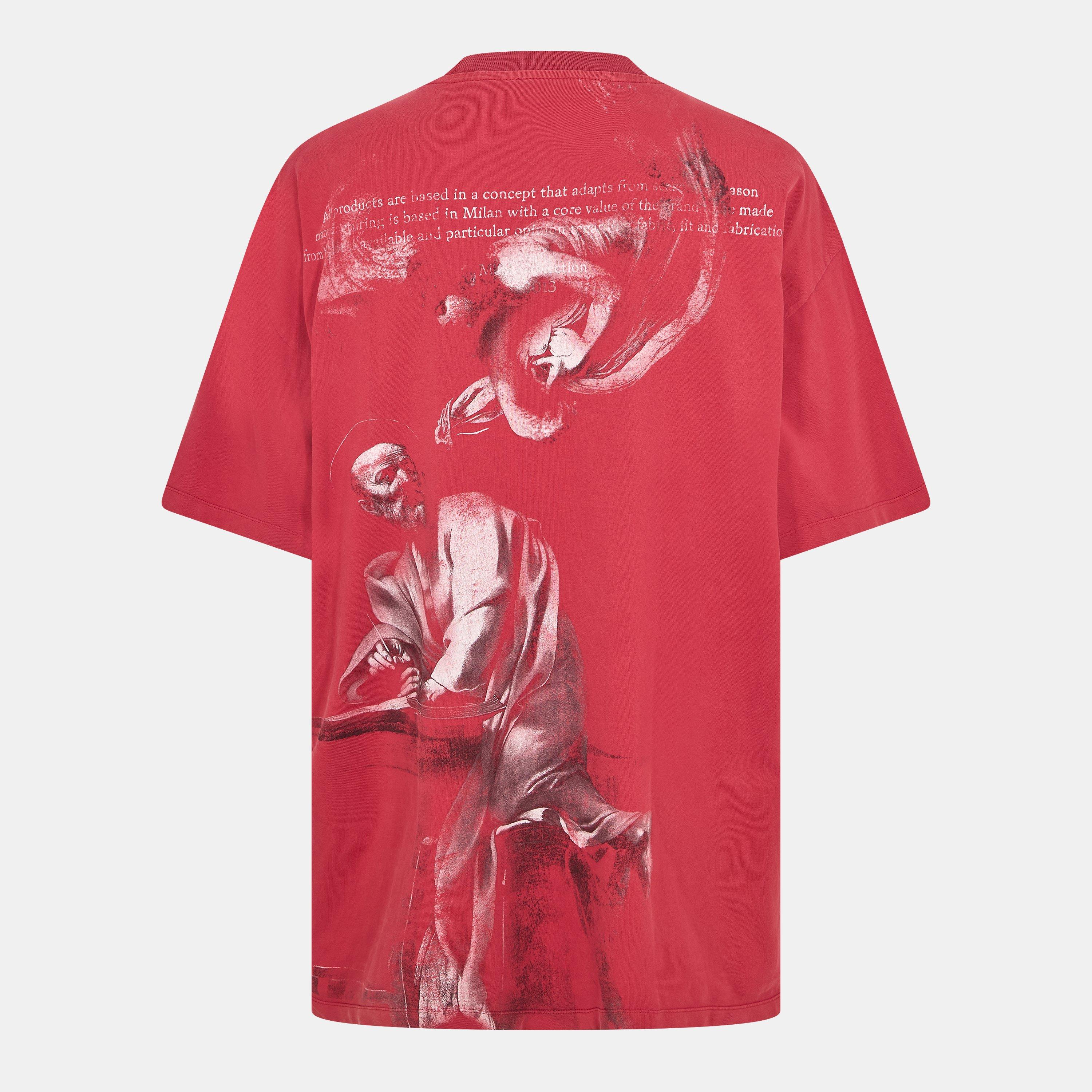 Rood/Grijs - Off White - Men's St Matthew Oversized T-Shirt - 2