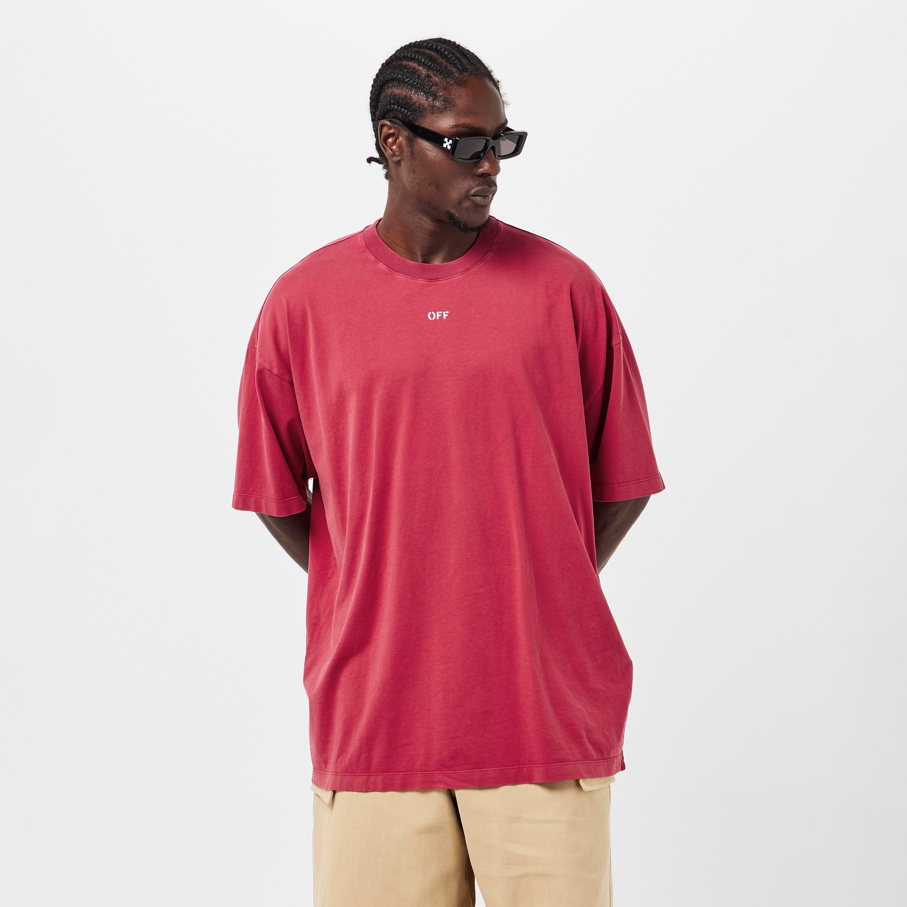 Rood/Grijs - Off White - Men's St Matthew Oversized T-Shirt - 3