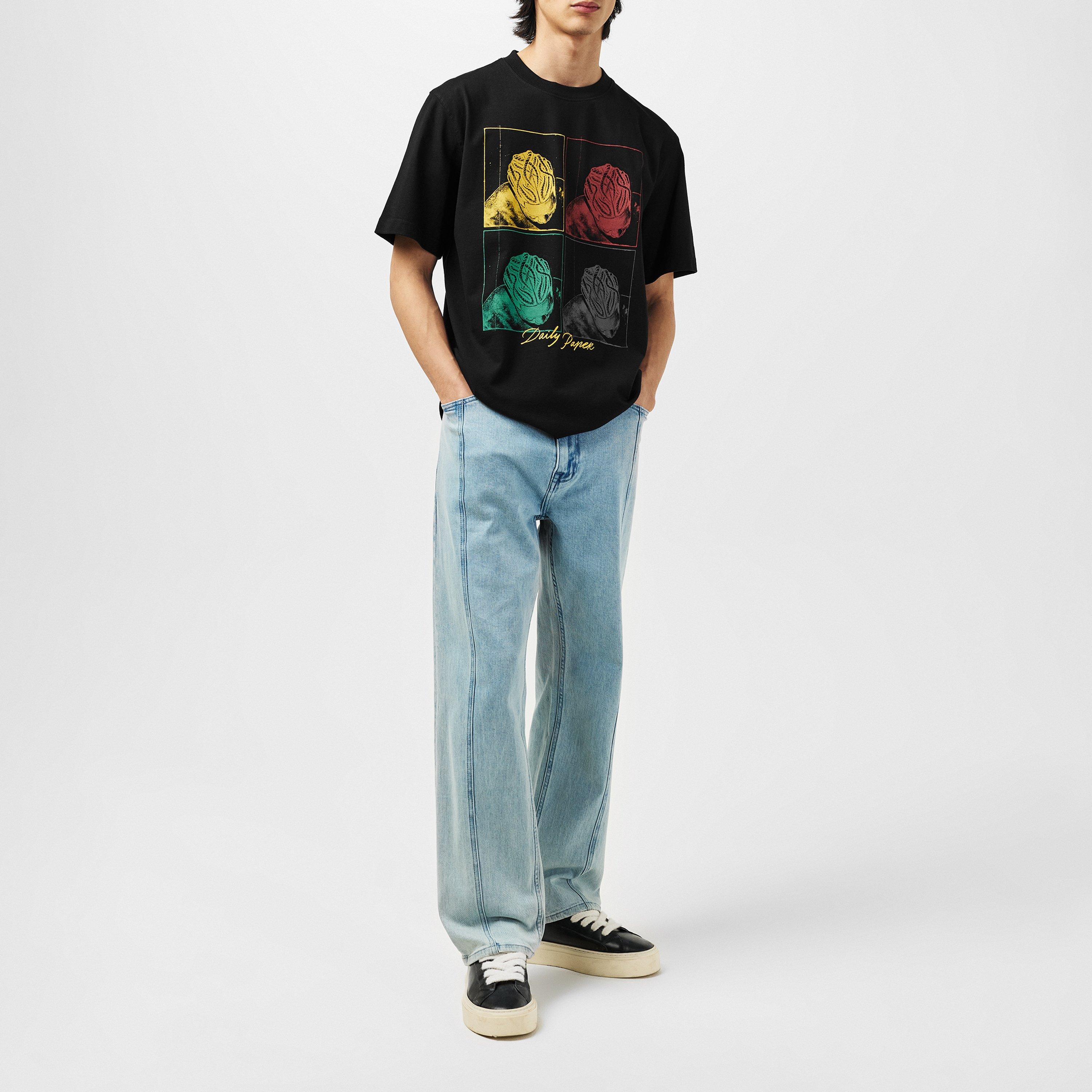 Black - Daily Paper - Men's Frame Regular Fit T-Shirt - 4