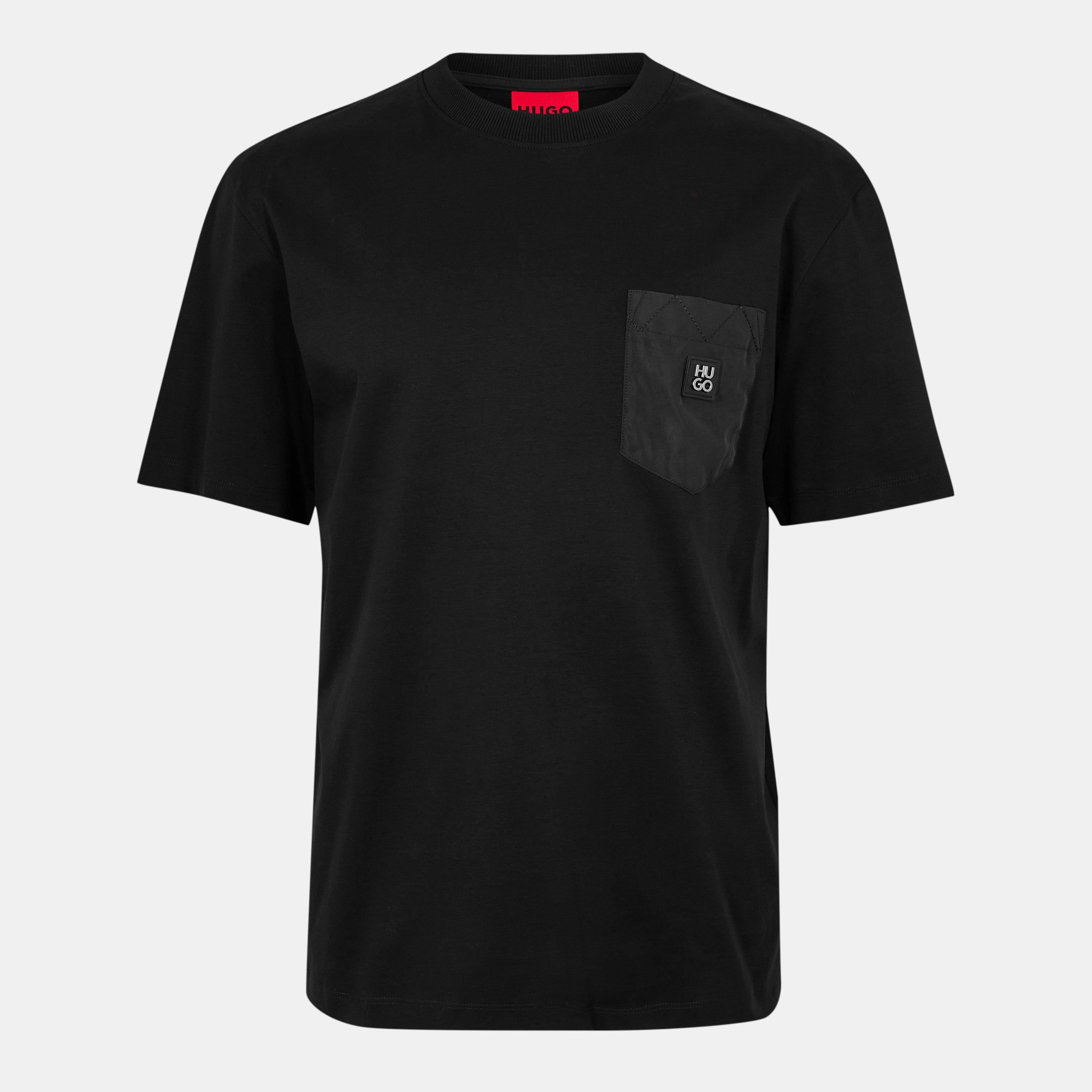 Hugo Men's Dombiro 01 Red Cotton T-Shirt - Black 001 - S