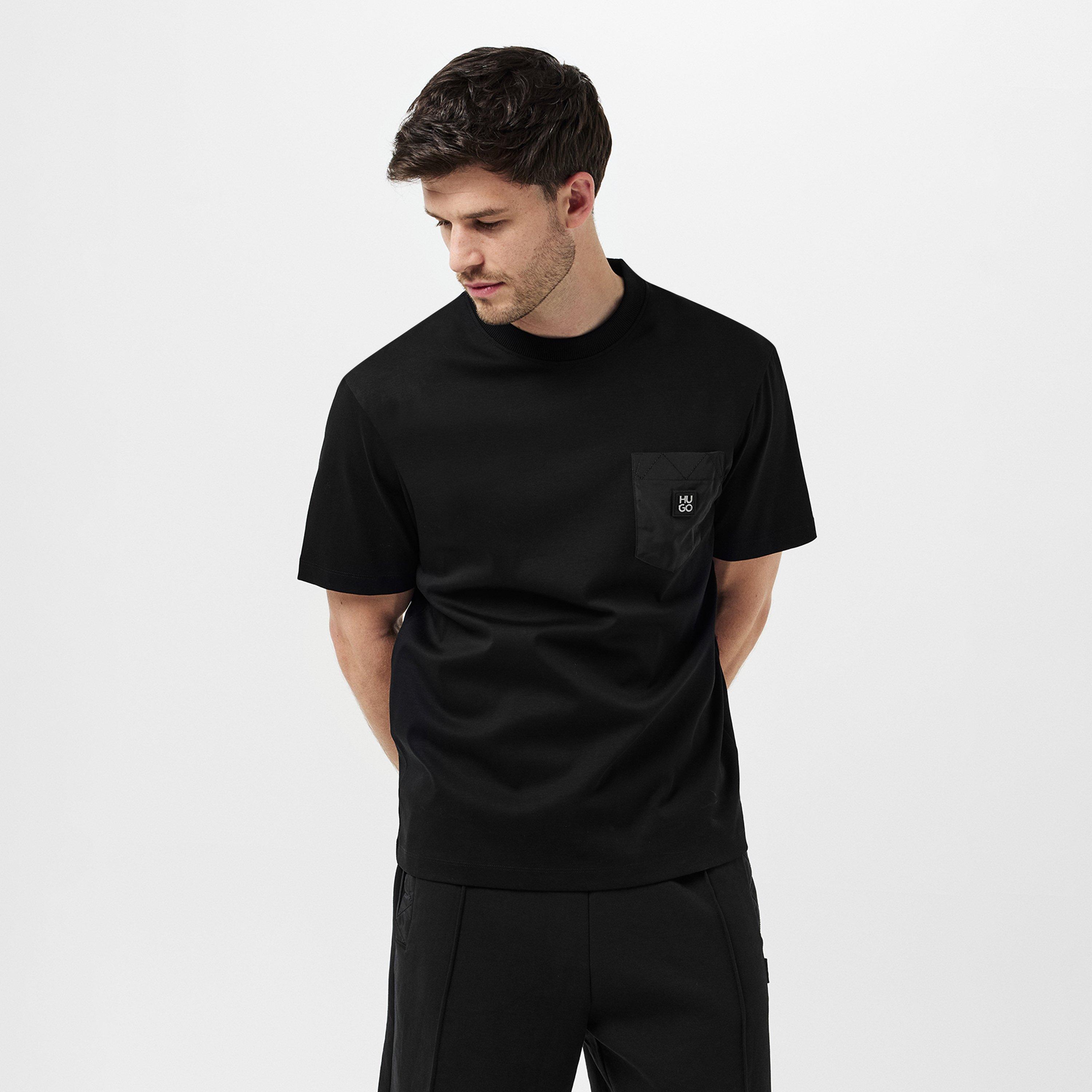 Black 001 - Hugo - Men's Dombiro 01 Regular Fit T-Shirt - 3