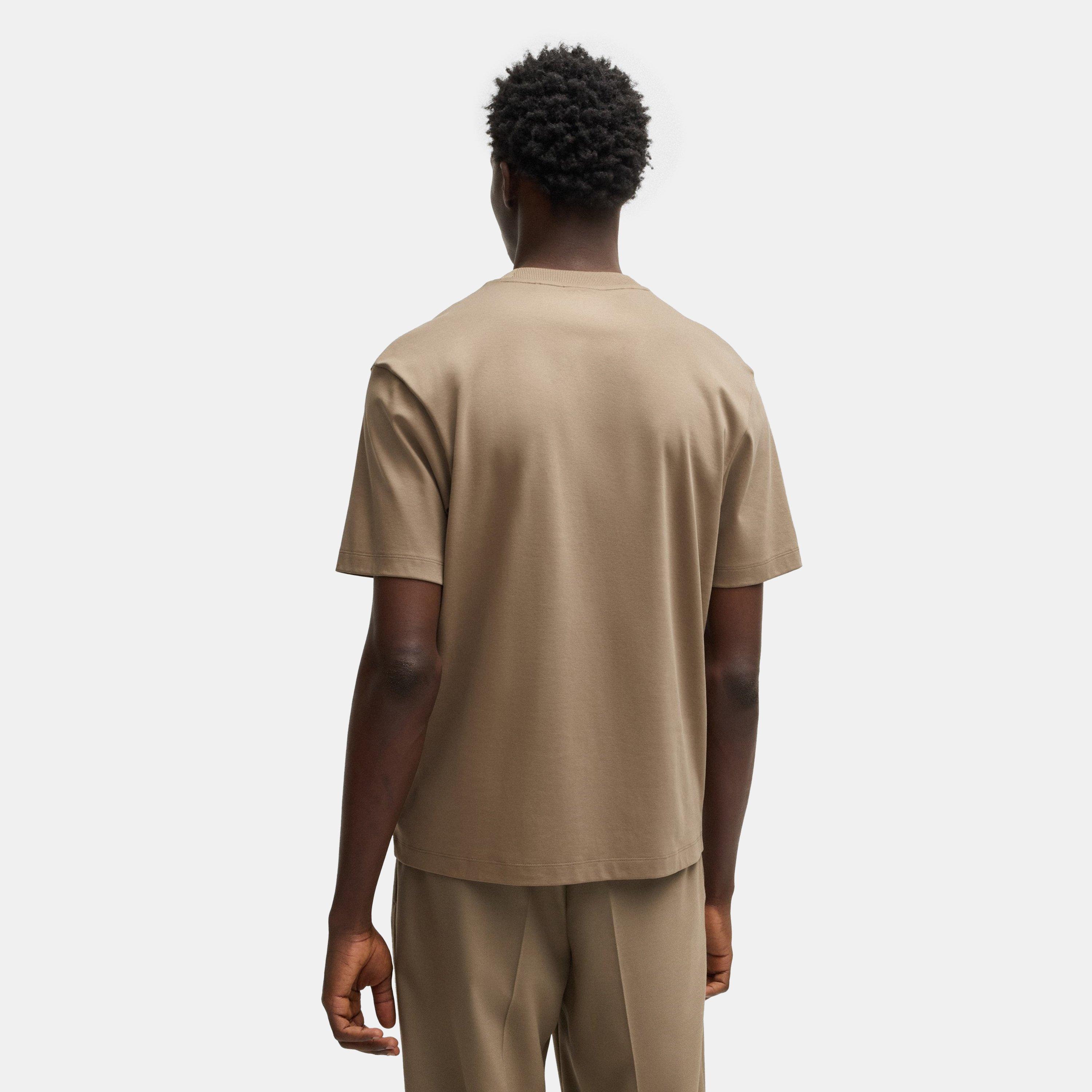 Med Brown 219 - Hugo - Men's Dombiro 01 Red Cotton T-Shirt - 3