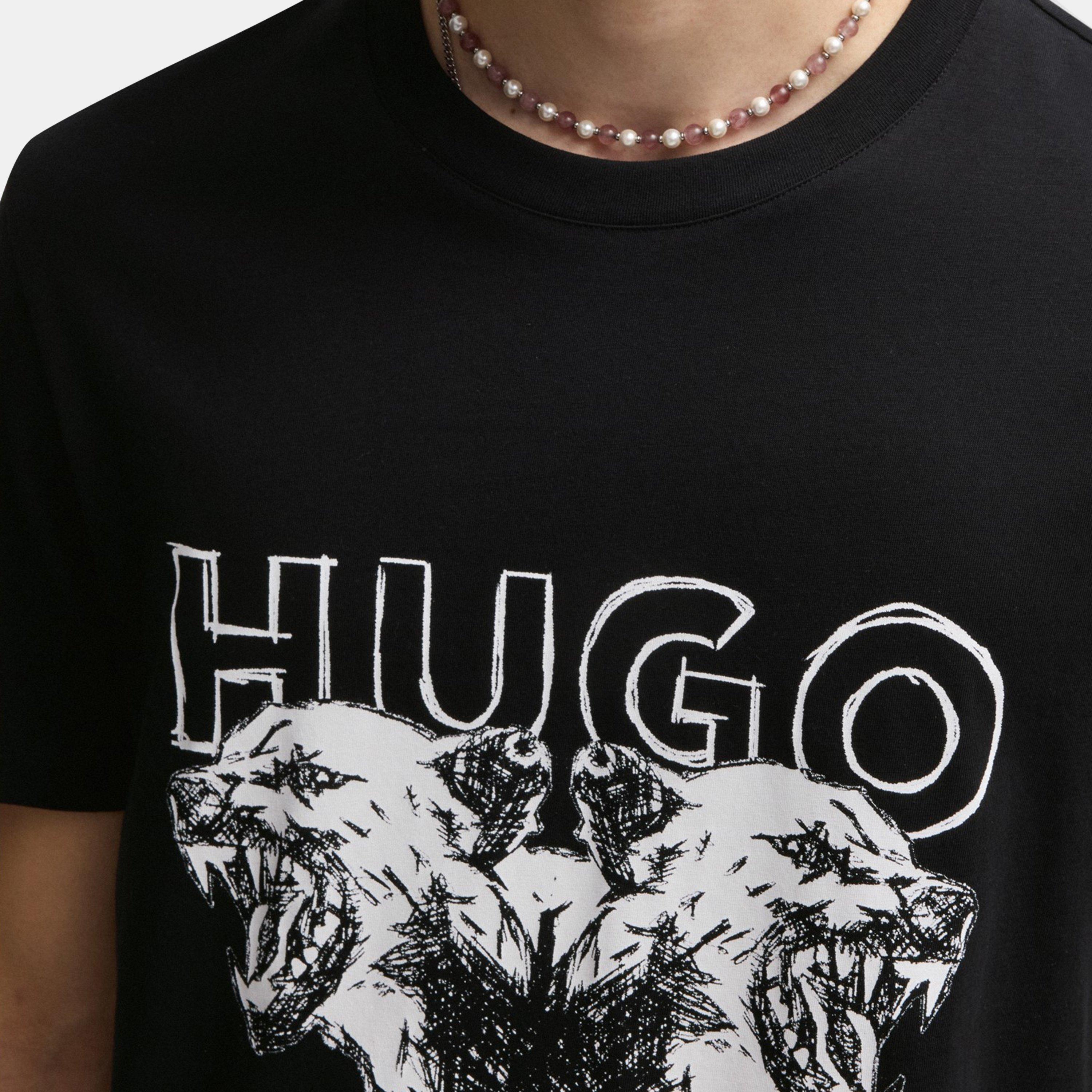 Black 001 - Hugo - Men's Durro 01 Regular Fit T-Shirt - 4