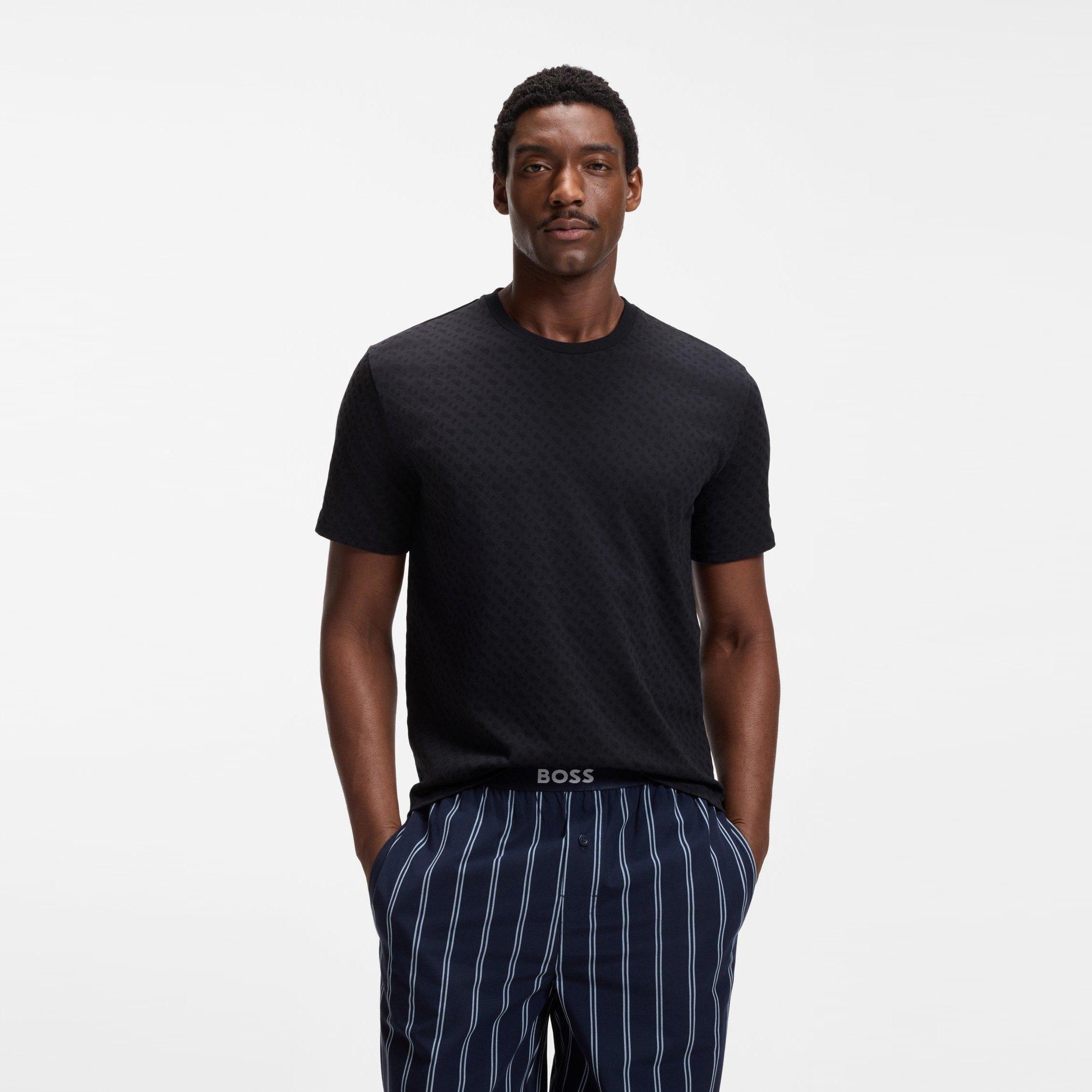 Dark Blue - Boss - Men's RelaxMono Cotton T-Shirt - 2