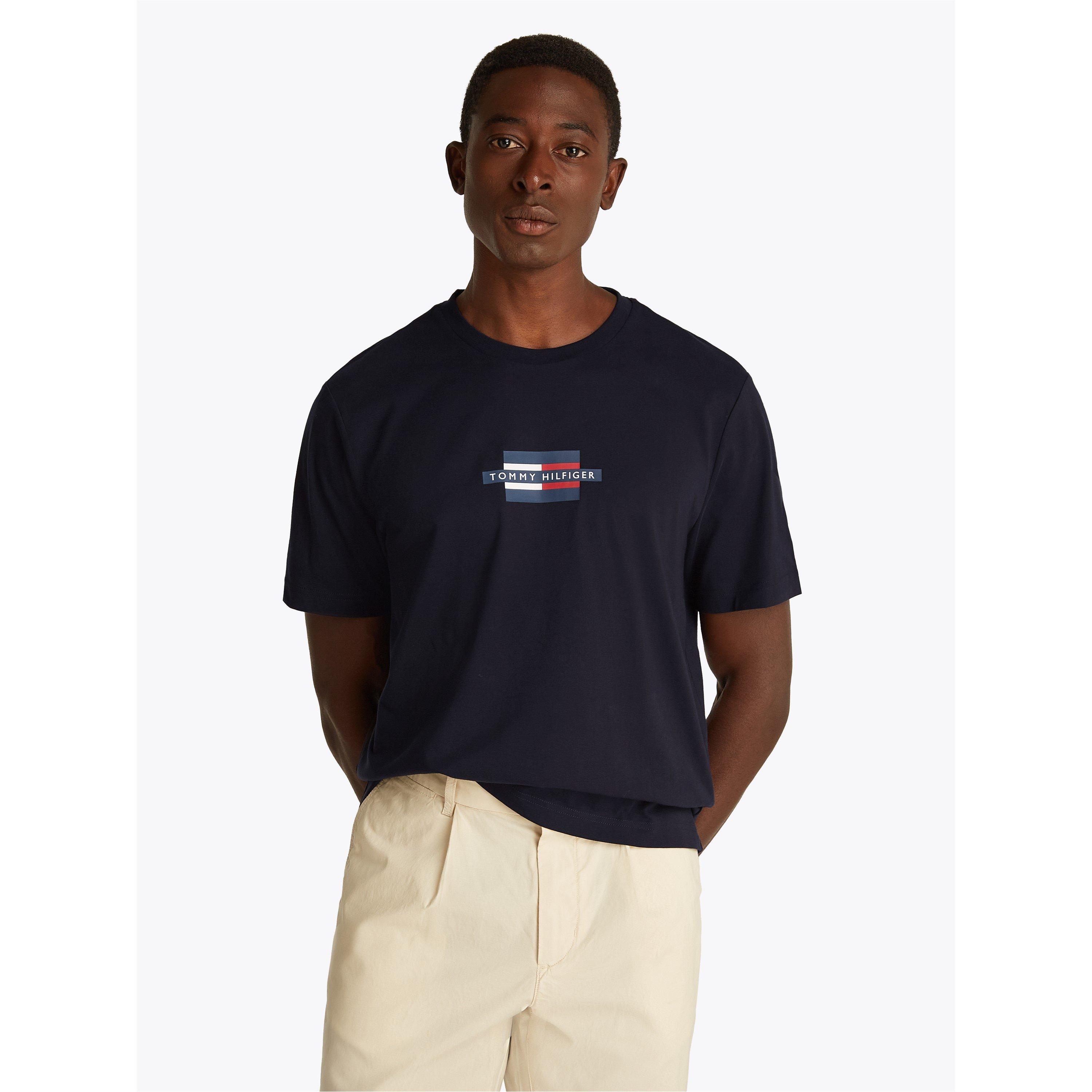 Desert Sky - Tommy Hilfiger - Men's FLAG BOX Regular Fit T-Shirt - 3