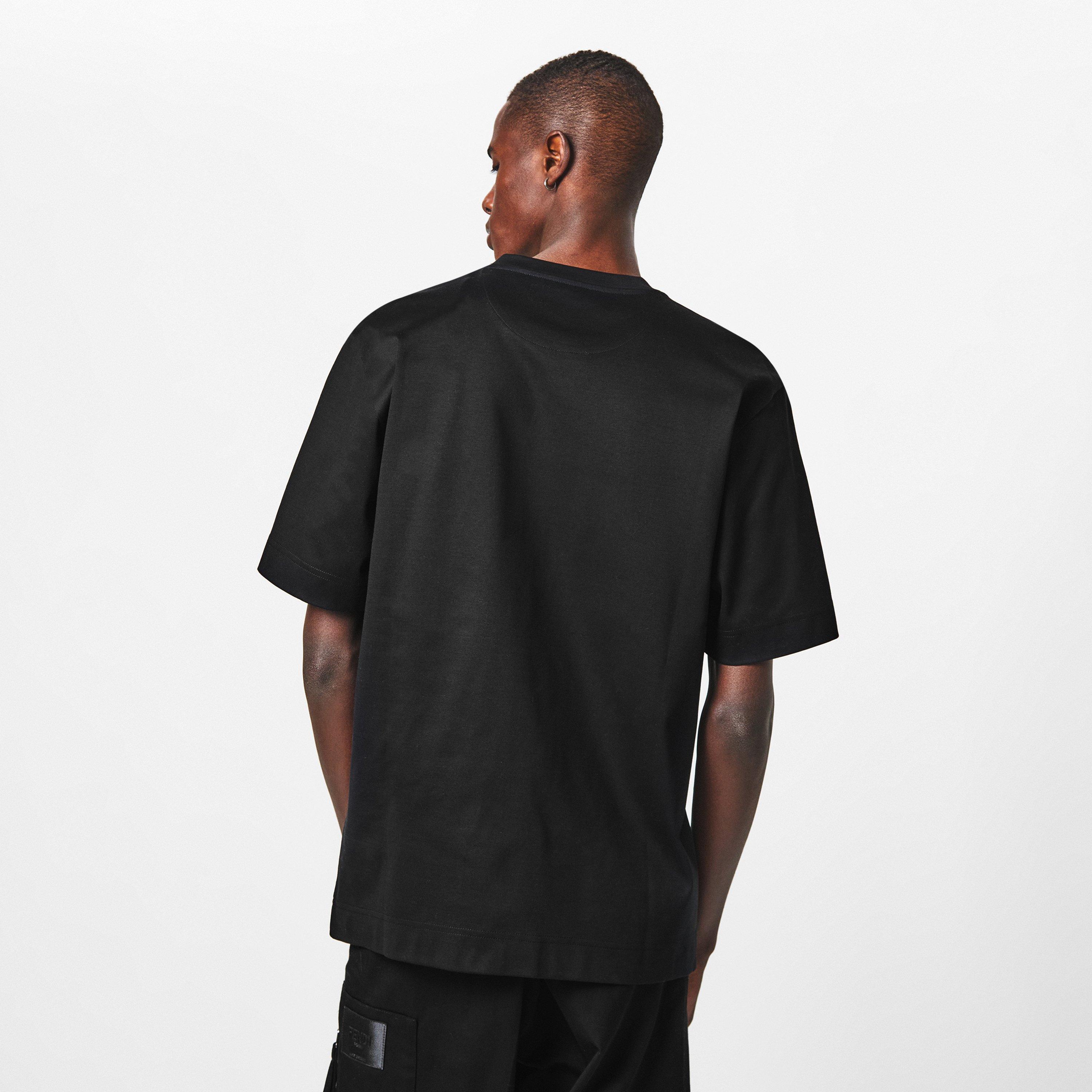 Black - Fendi - Logo T-Shirt - 4