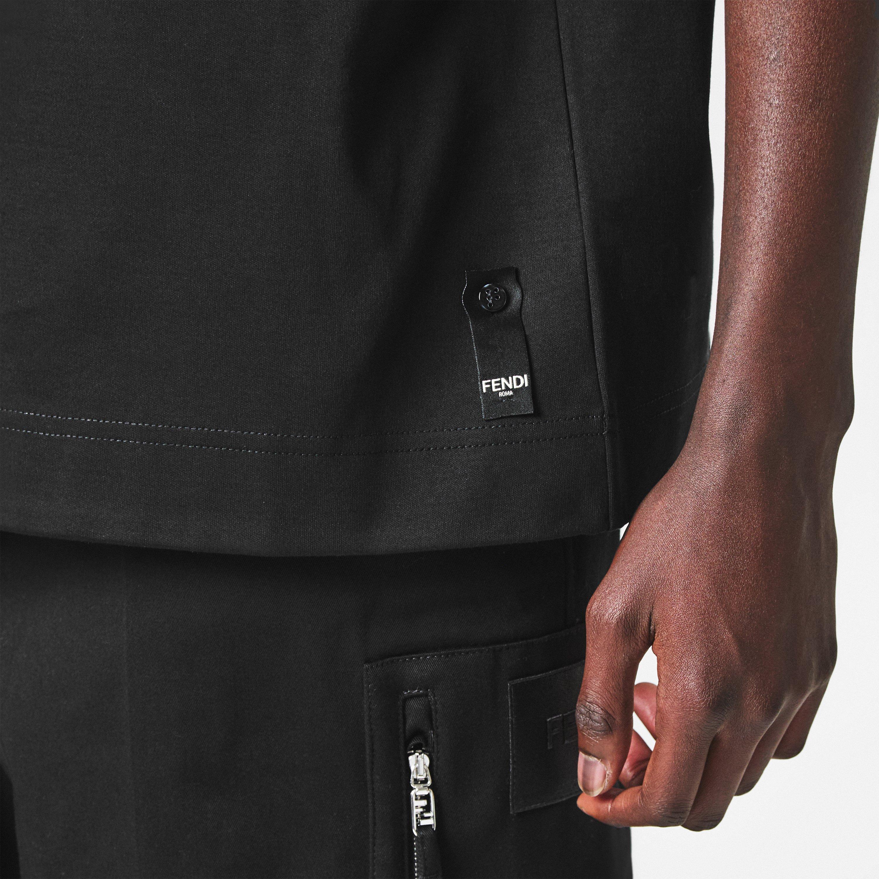 Black - Fendi - Logo T-Shirt - 5