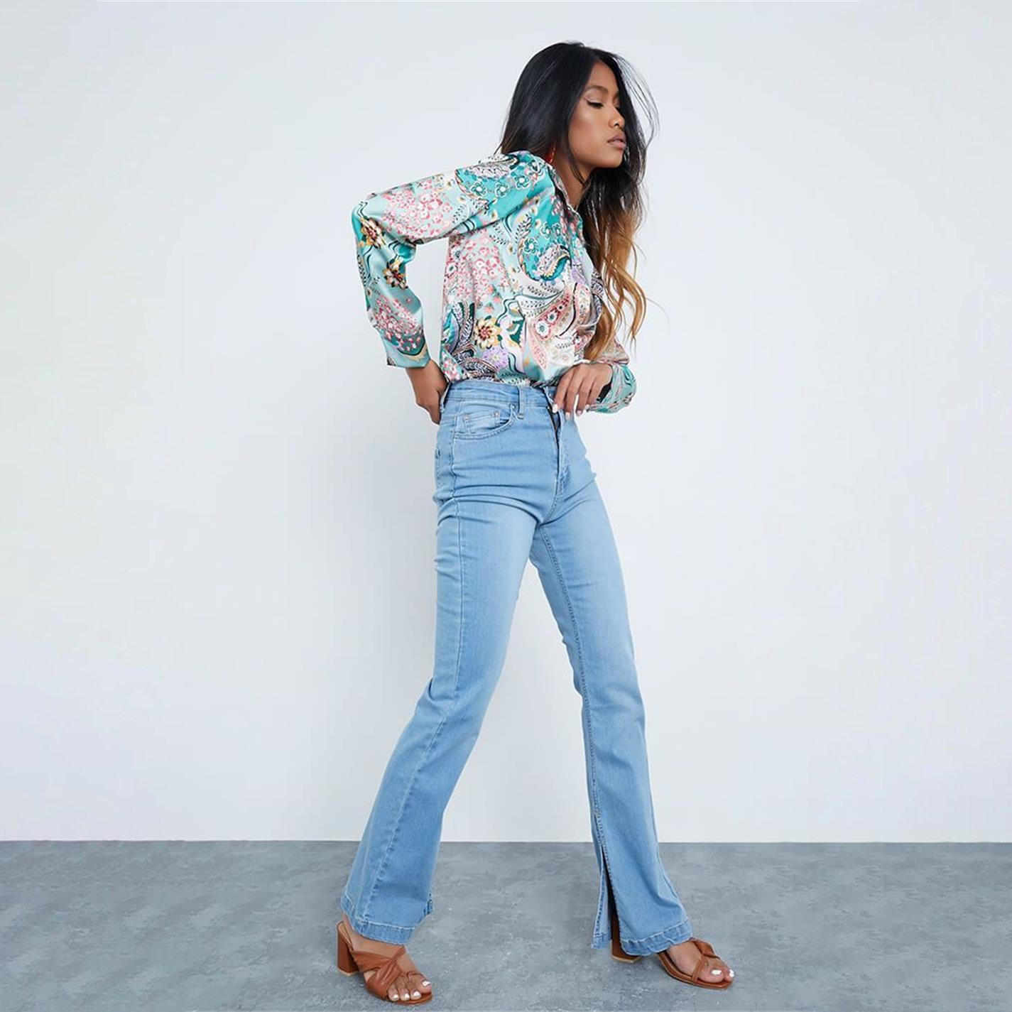 Castanho - I Saw It First - ISAWITFIRST Multi Paisley Scarf Print Satin Shirt - 3