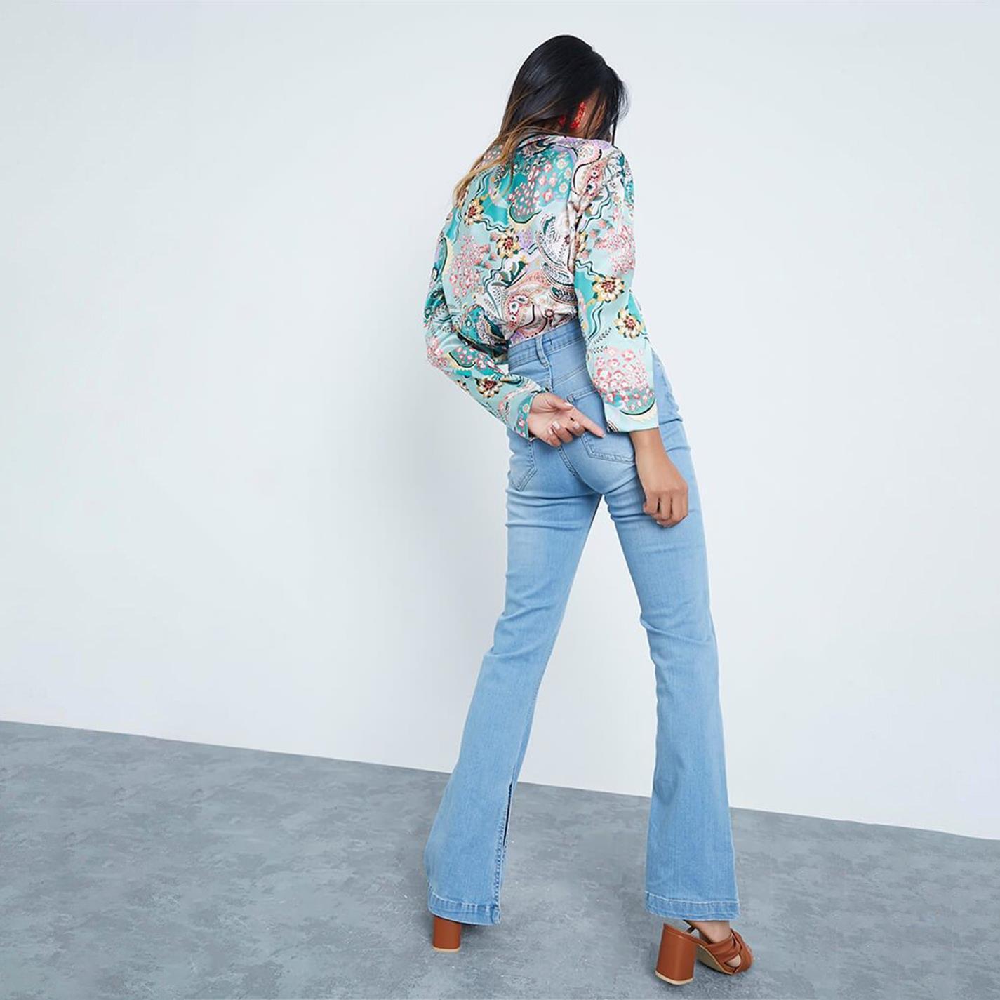 Castanho - I Saw It First - ISAWITFIRST Multi Paisley Scarf Print Satin Shirt - 4