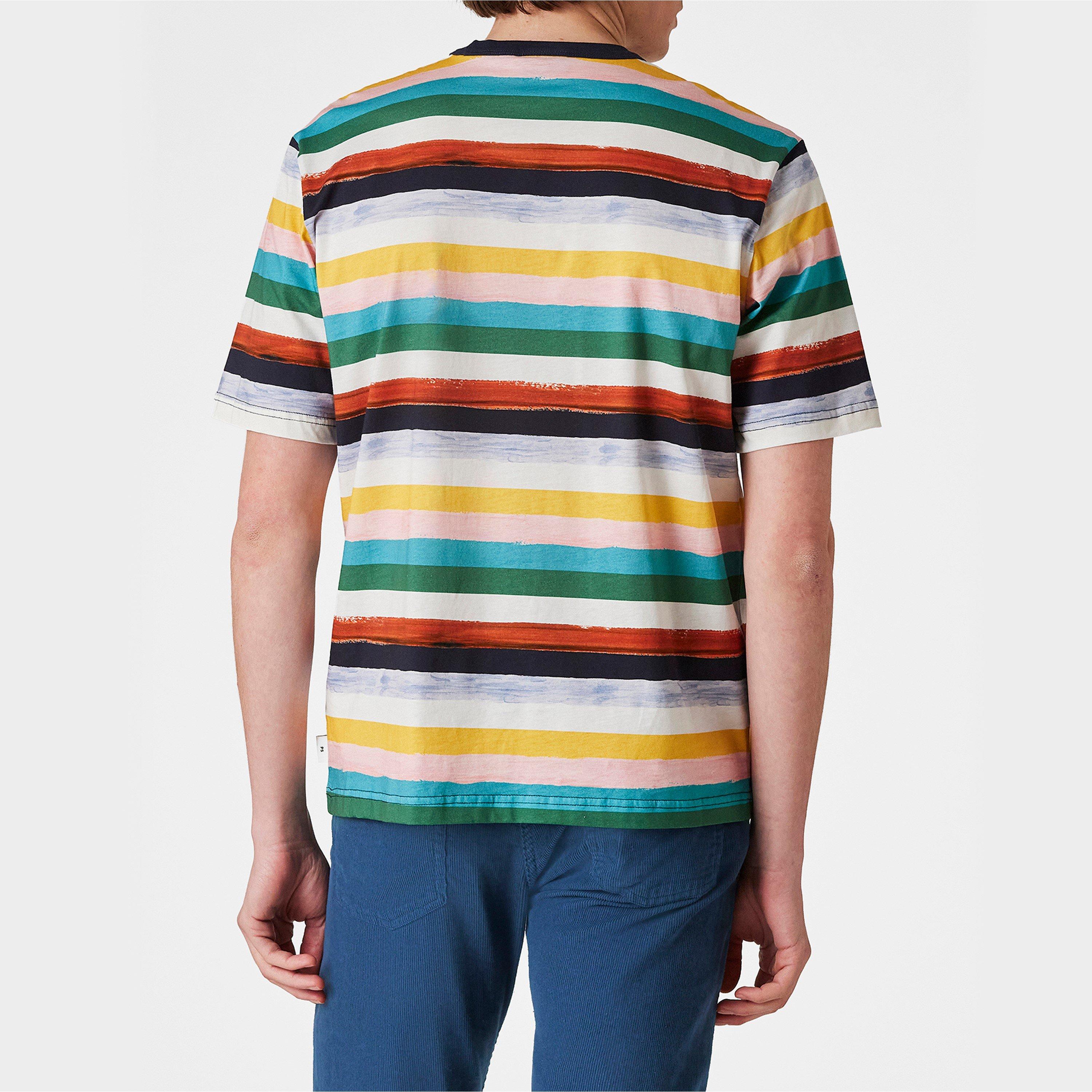 Multi 92 - PS Paul Smith - Men's Stripe Regular Fit T-Shirt - 3