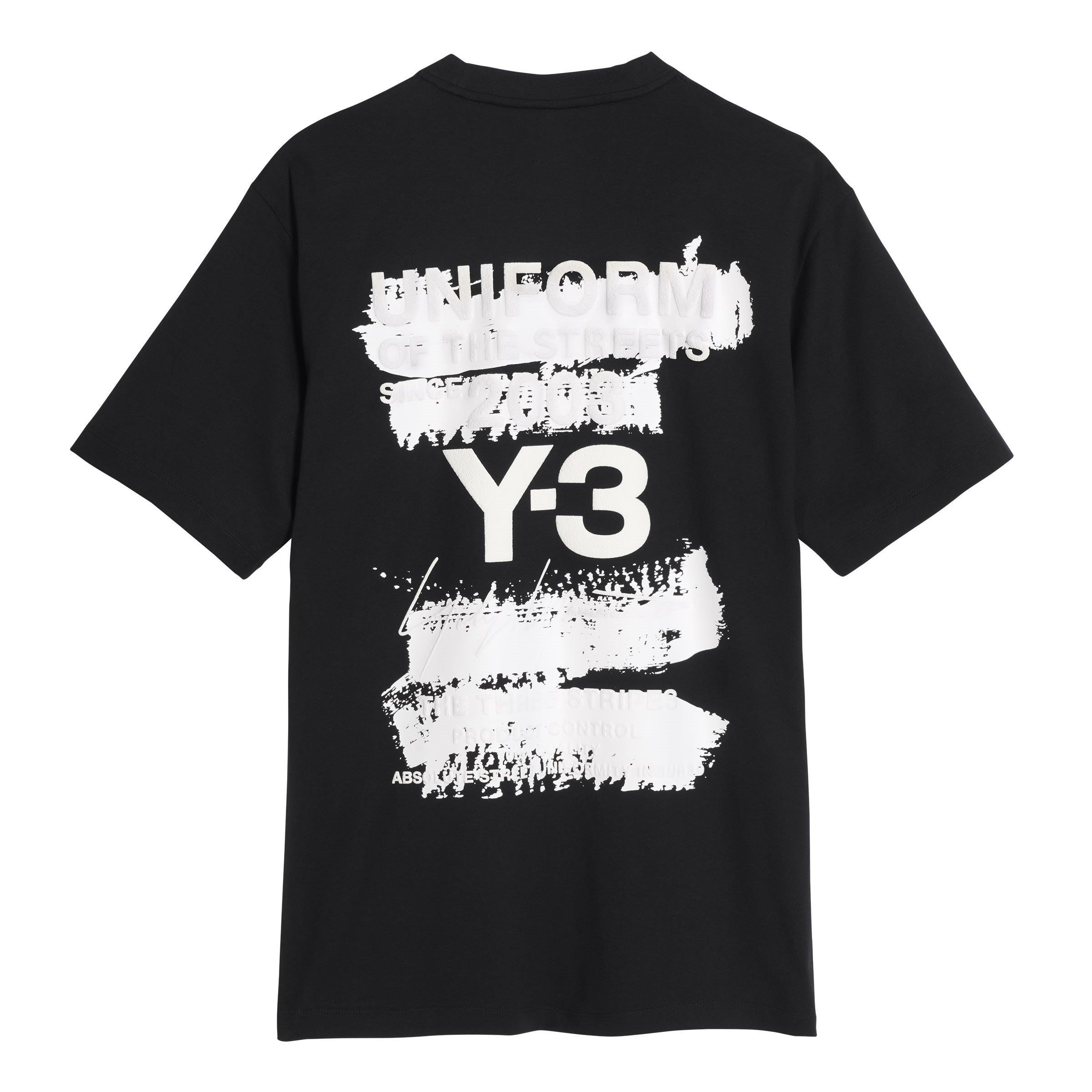 Black - Y3 - Graphic Short Sleeve T-Shirt - 11