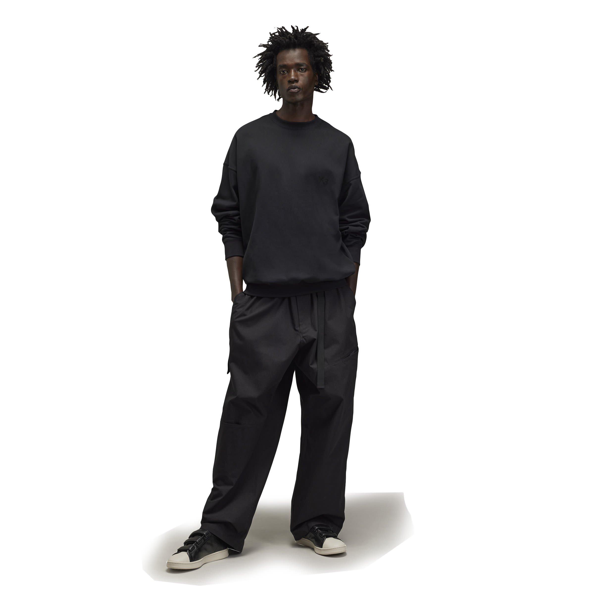 Black - Y3 - Men's Logo Crew Regular Fit T-Shirt - 3