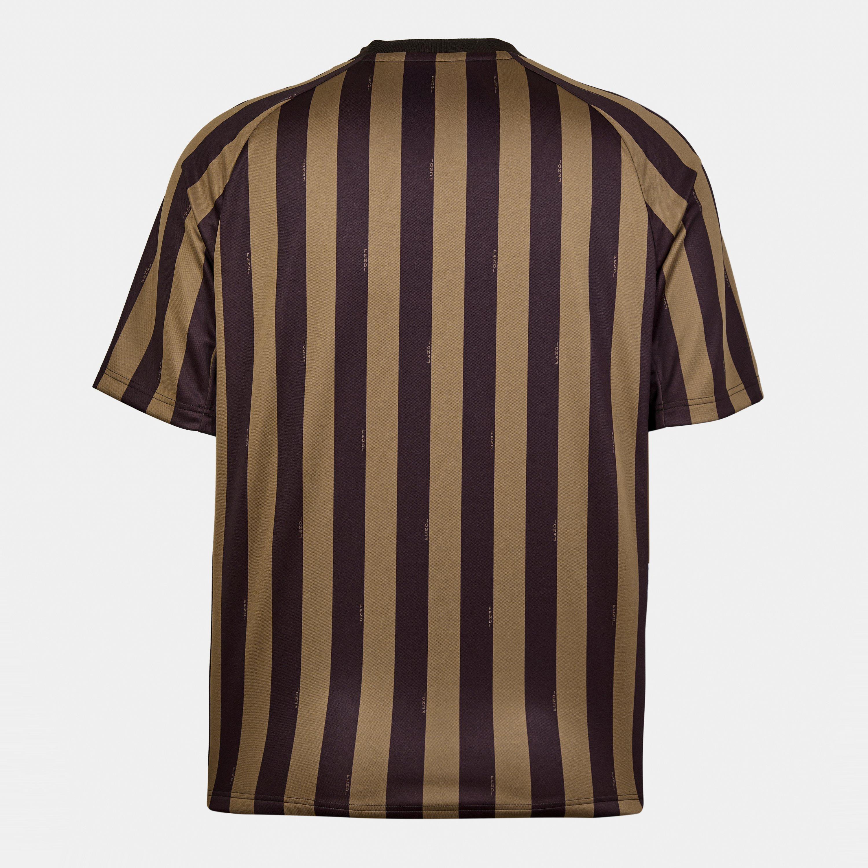 Tabacco - Fendi - Striped Crest T-Shirt - 2
