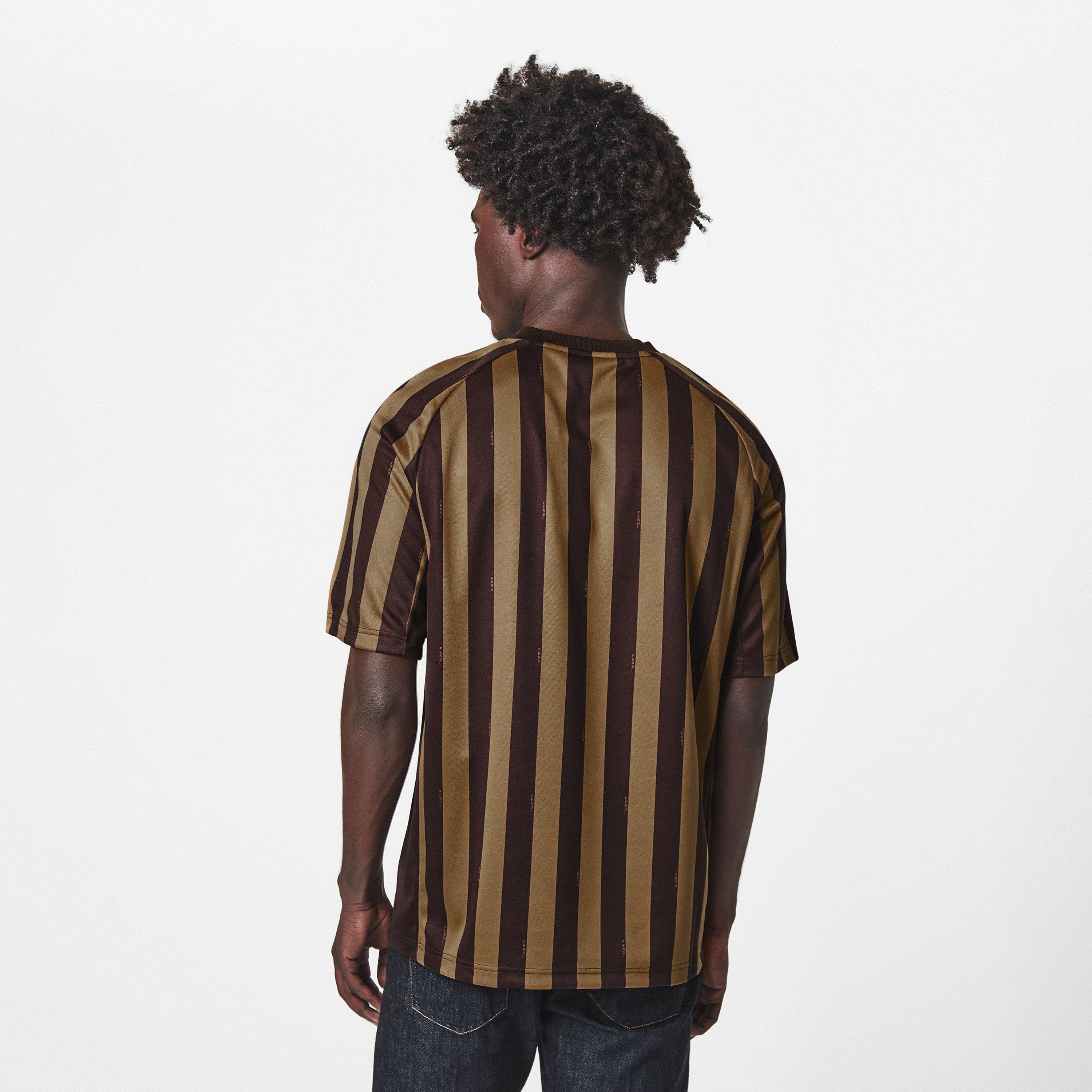 Tabacco - Fendi - Striped Crest T-Shirt - 4