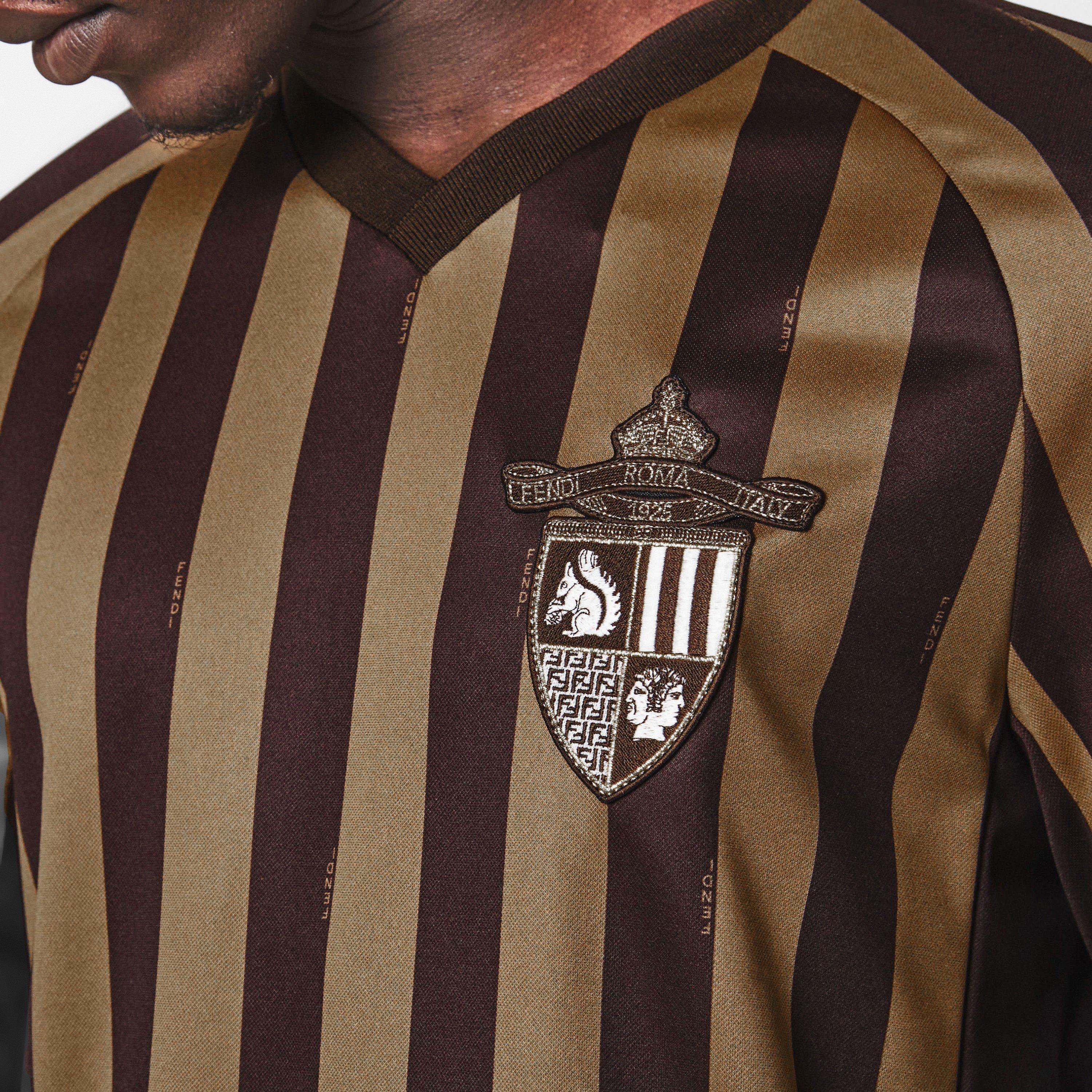 Tabacco - Fendi - Striped Crest T-Shirt - 5