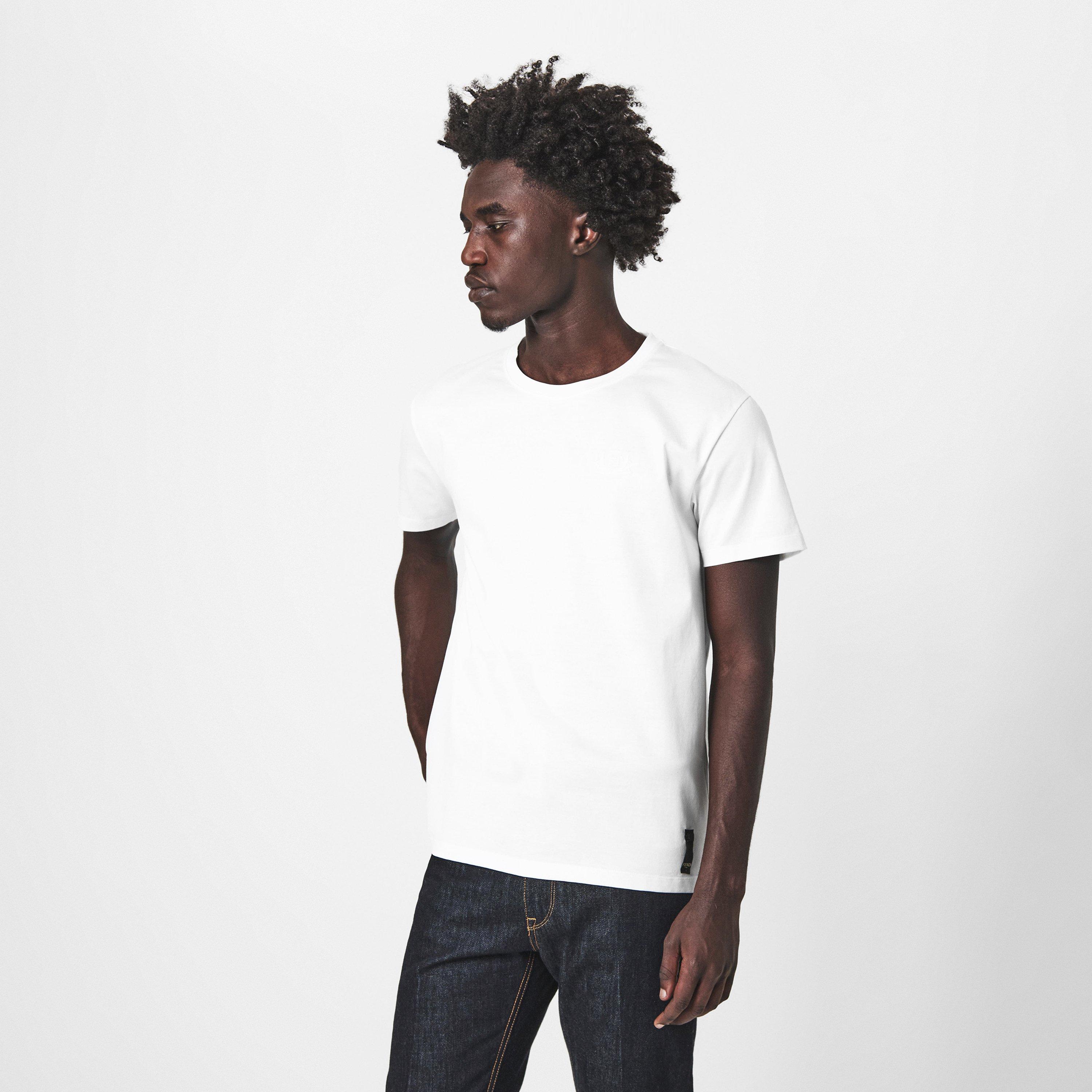 White - Fendi - Embroidered Tee - 3