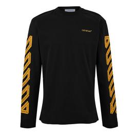 Off White Tape Long Sleeve T Shirt