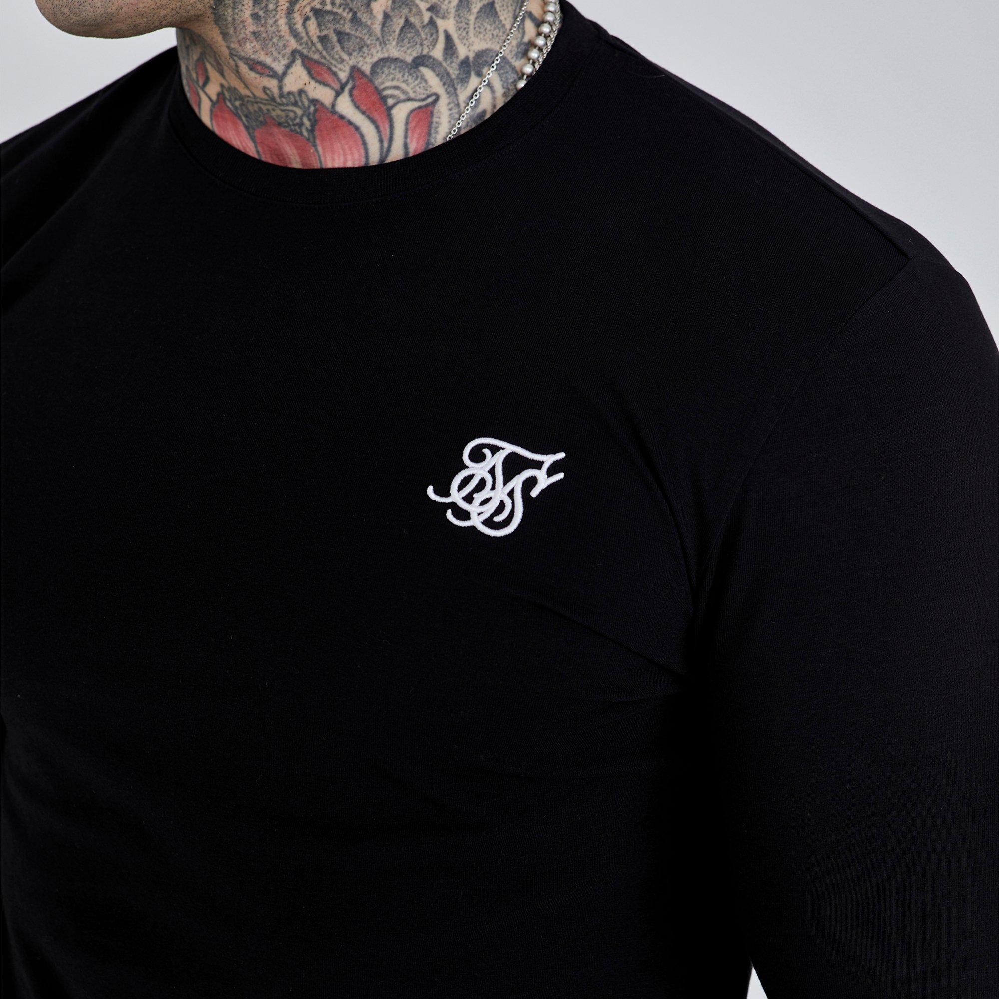 Sort - SikSilk - Essential Long-Sleeve T-Shirt - 3