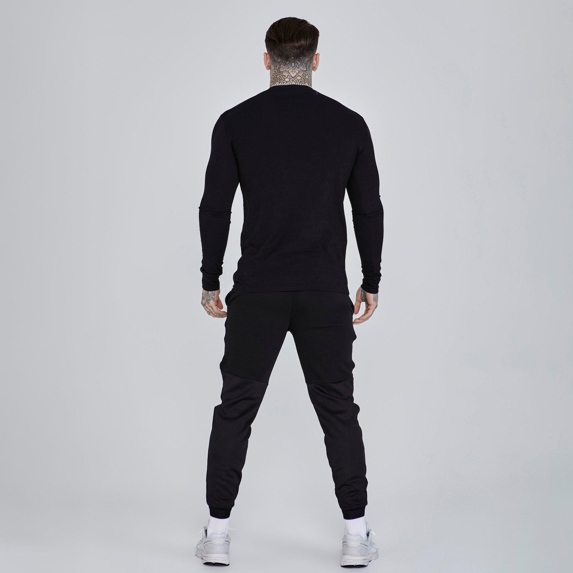 Sort - SikSilk - Essential Long-Sleeve T-Shirt - 5