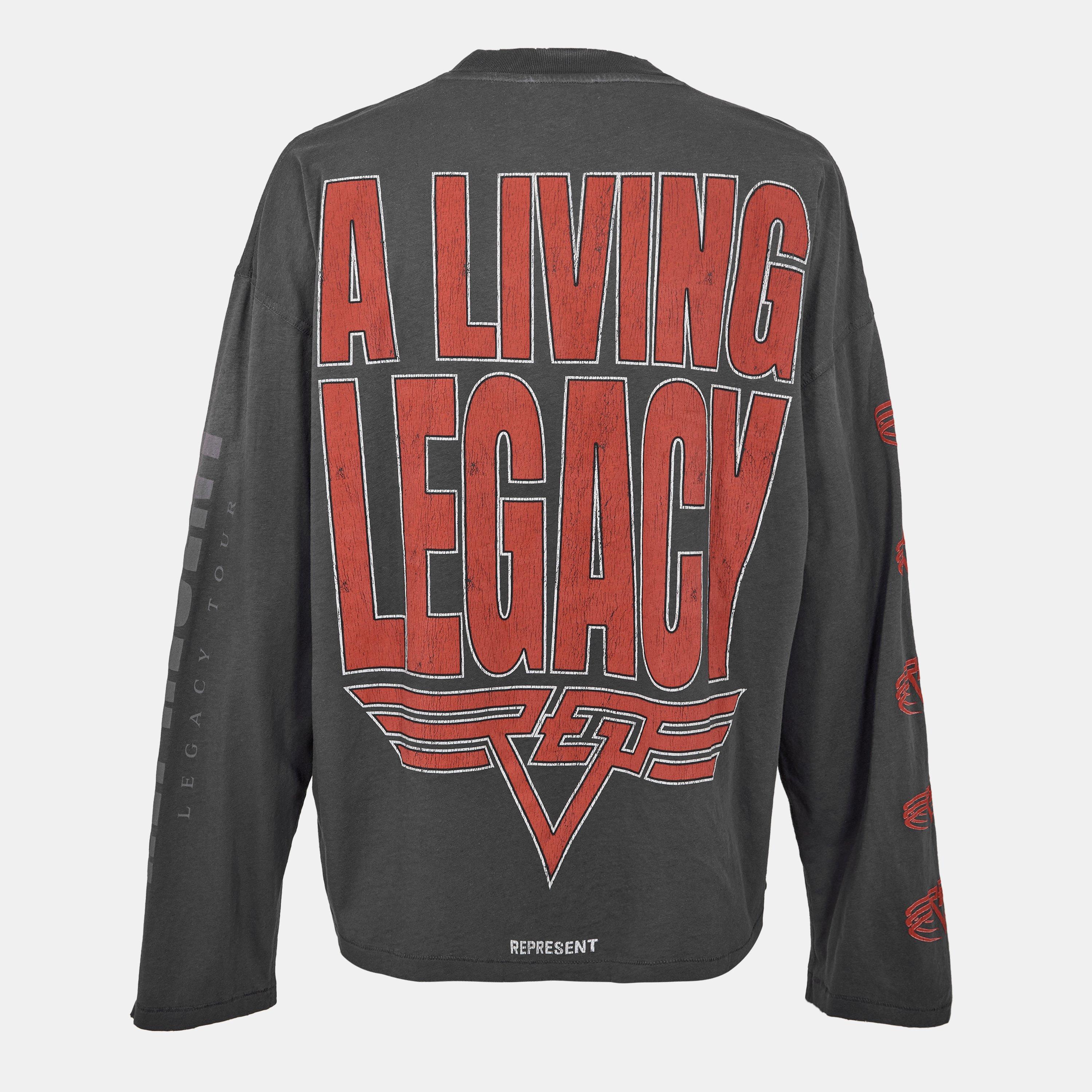Sun Fade Grey - Represent - Men's Rep Legacy Long-Sleeve T-Shirt - 2