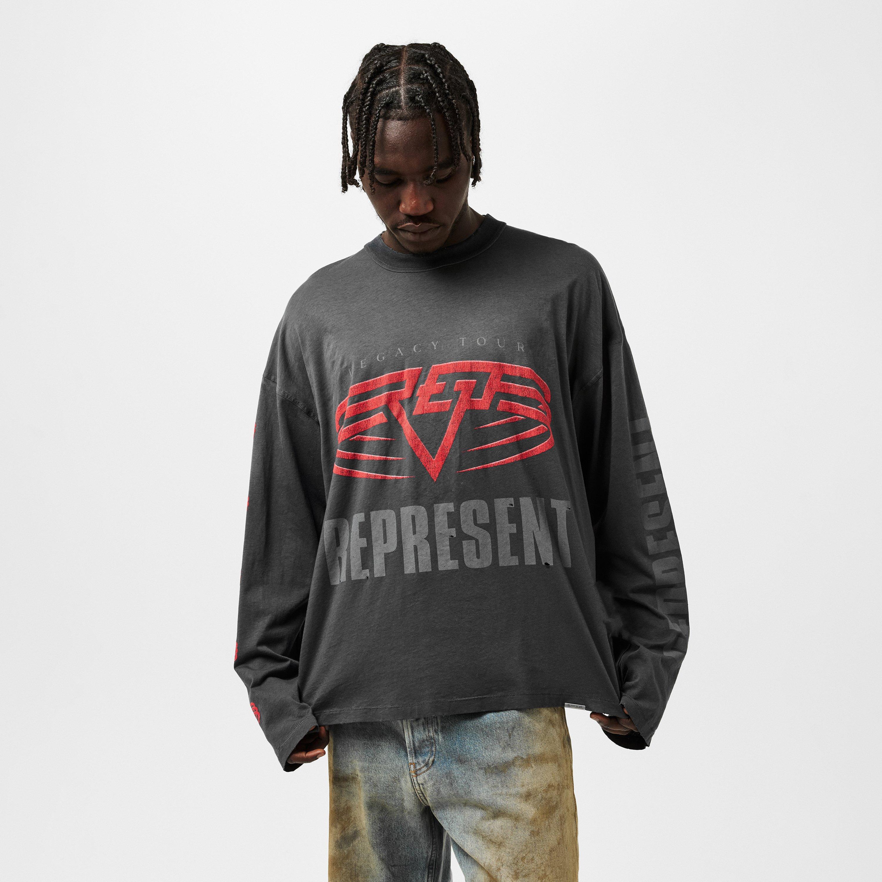 Sun Fade Grey - Represent - Men's Rep Legacy Long-Sleeve T-Shirt - 3