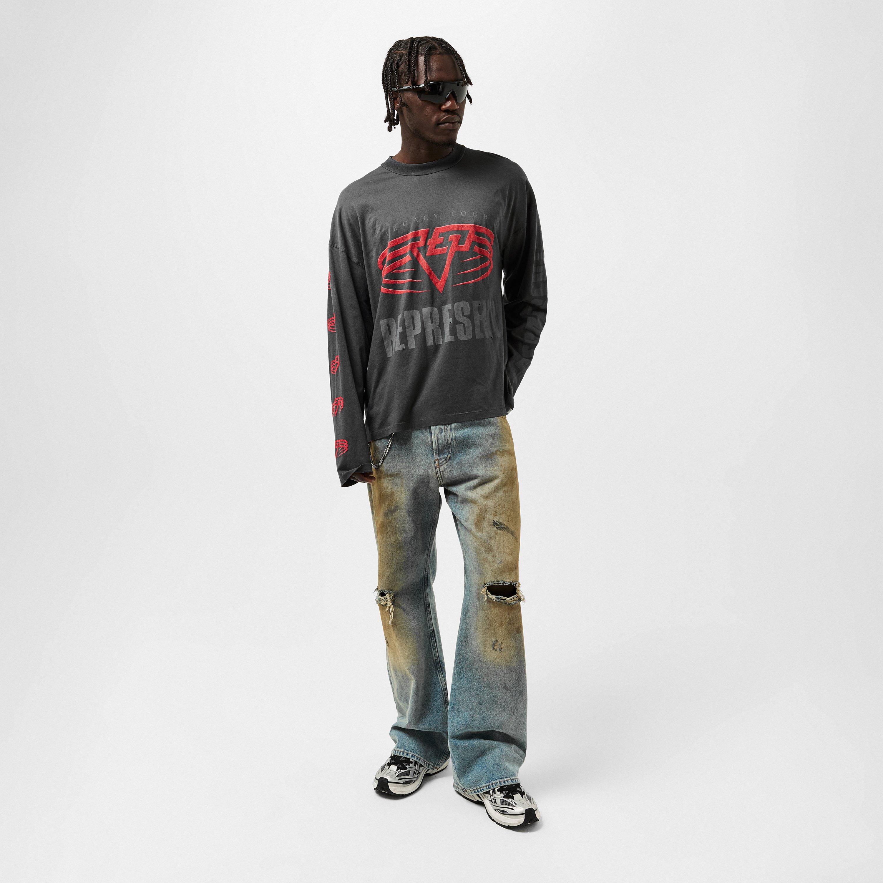 Sun Fade Grey - Represent - Men's Rep Legacy Long-Sleeve T-Shirt - 6