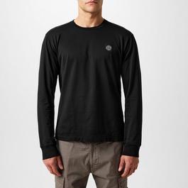 Stone Island Long Sleeve Patch Logo T Shirt