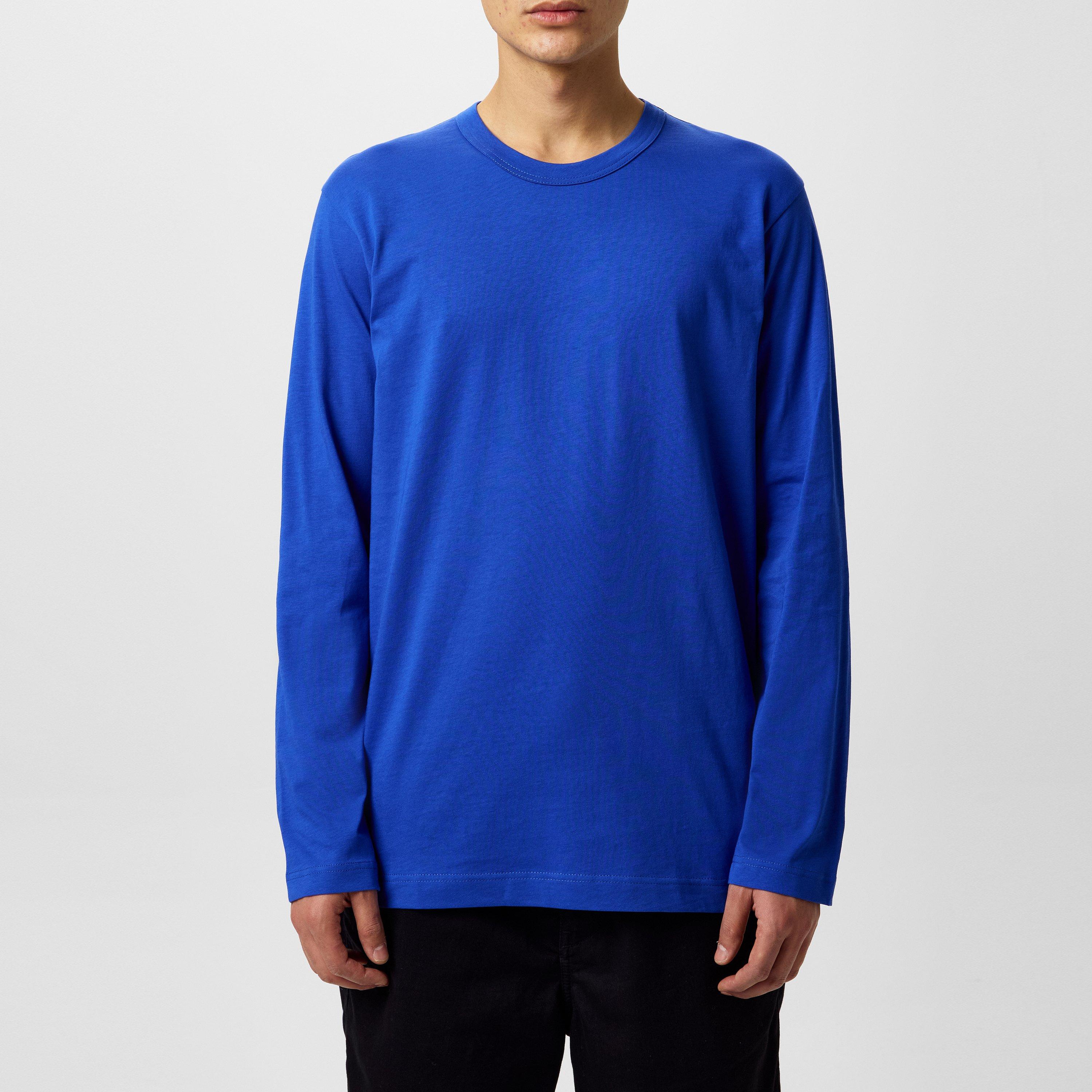 Blue - Comme des Garcons Shirt - Back Logo Long Sleeve T-Shirt - 3