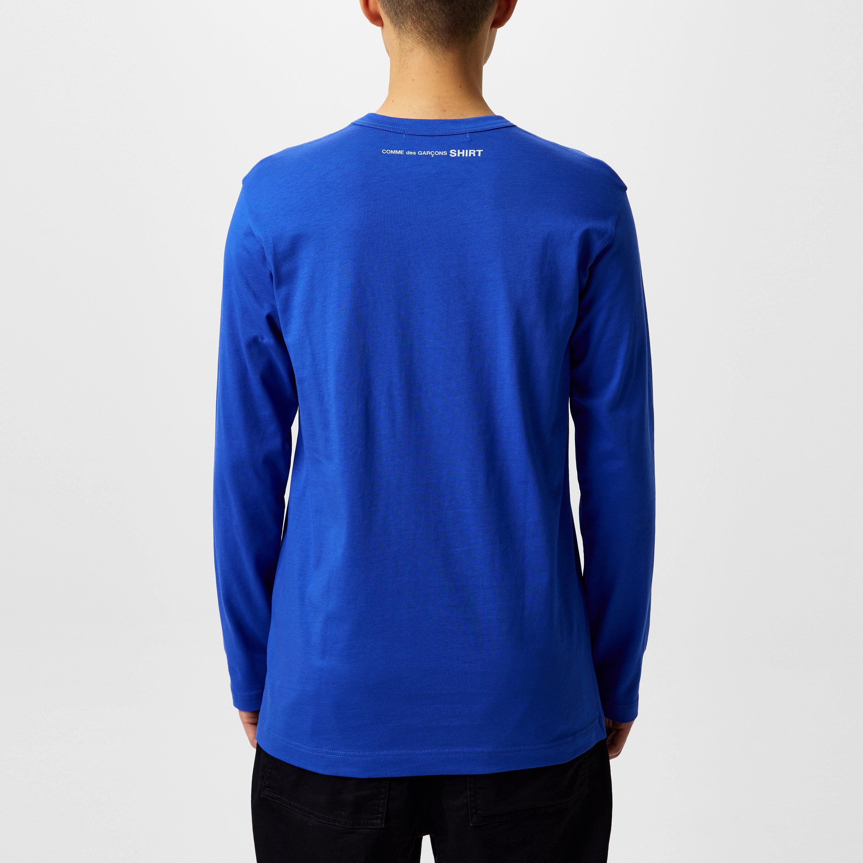 Blue - Comme des Garcons Shirt - Back Logo Long Sleeve T-Shirt - 4