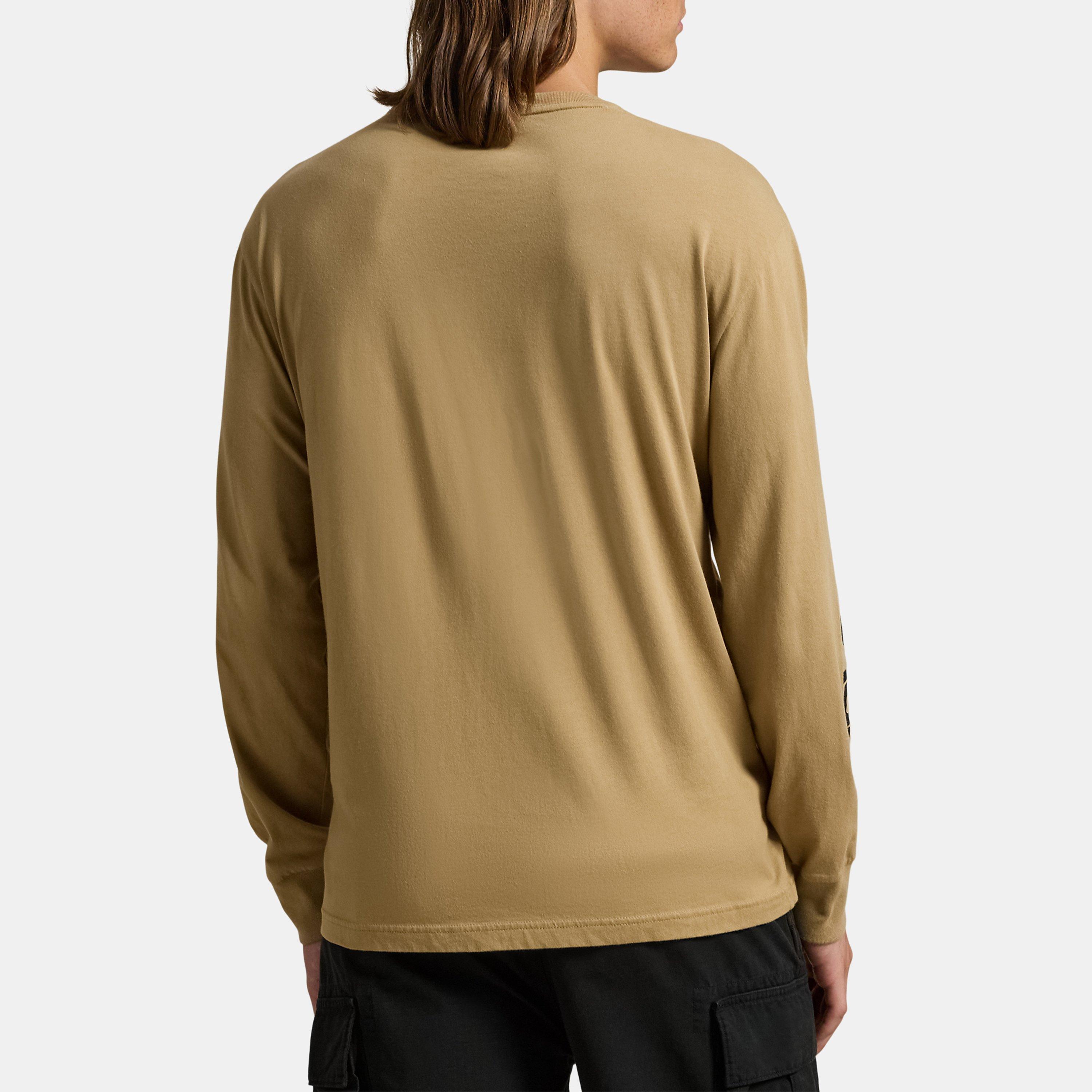 Desert Khaki - Polo Sport by Ralph Lauren - Side Logo Long Sleeve T-shirt - 3